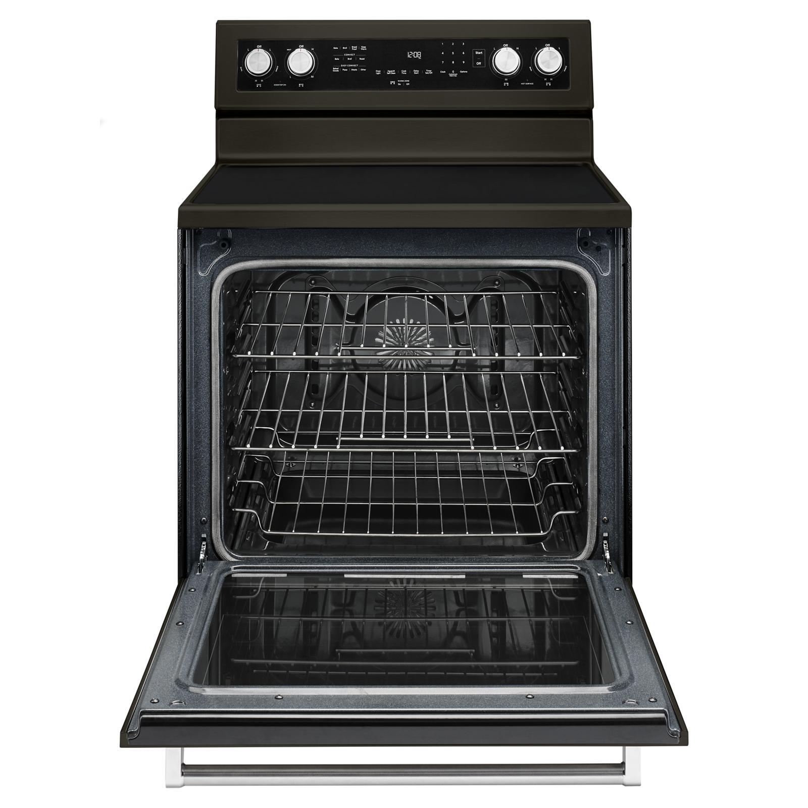 KitchenAid 30" Black Stainless Electric Convection Range with Sabbath Mode