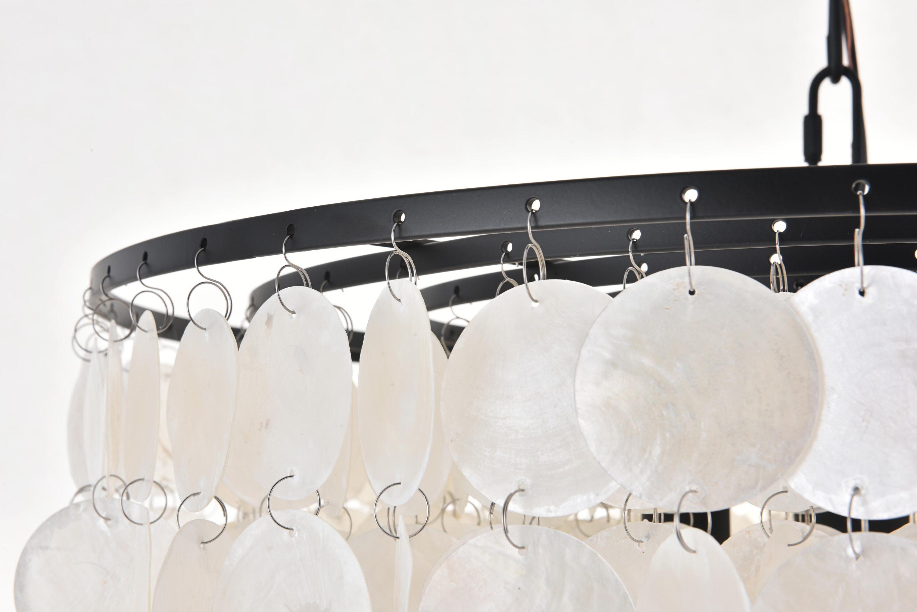 Elegant Lighting Selene 4 light Black Pendant