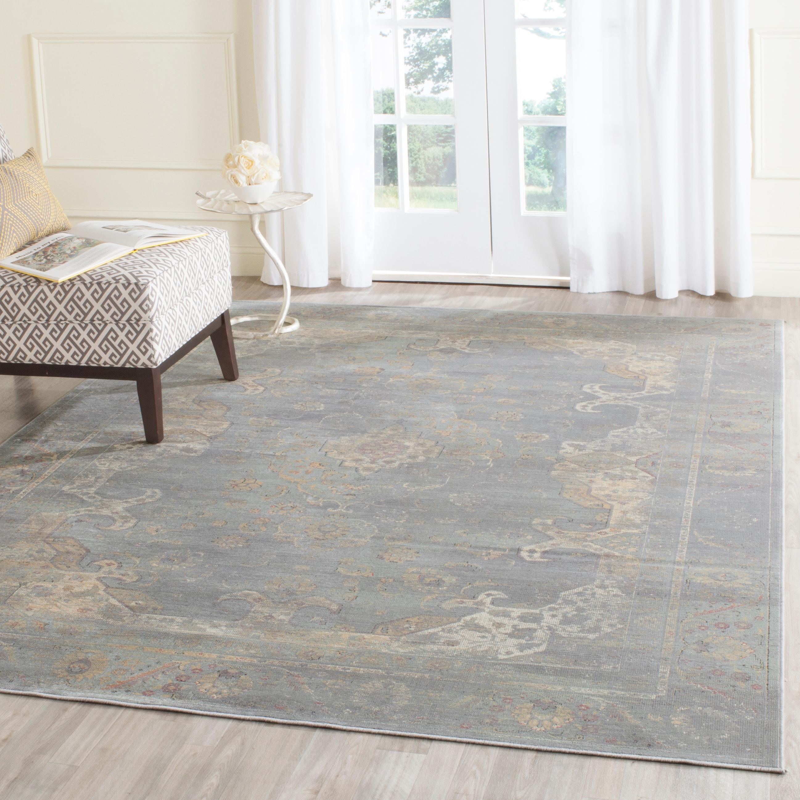 Vintage VTG137 Power Loomed Indoor Accent Rug - Grey/Multi - 3'3"x5'7" - Safavieh.
