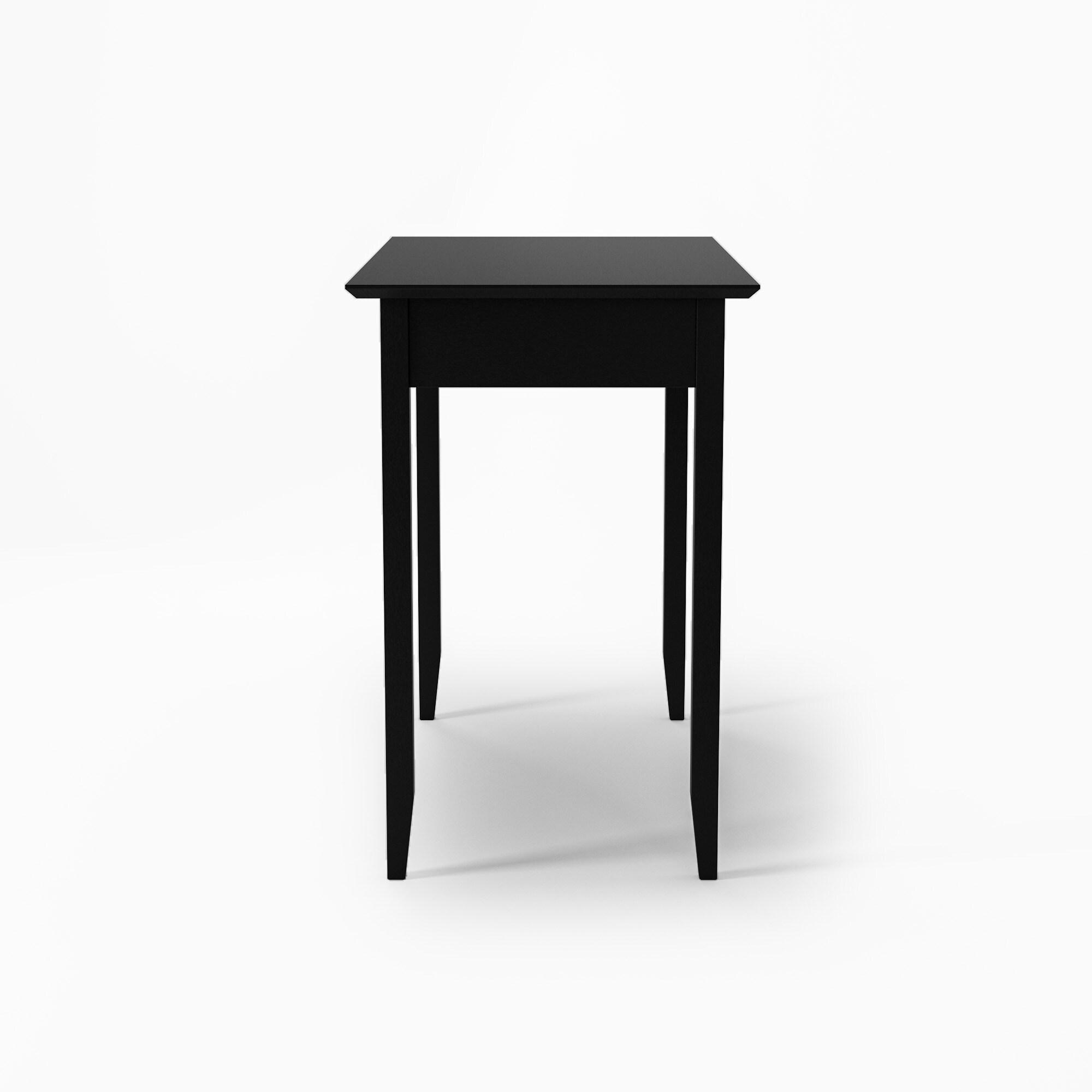 Black Pine Wood Shaker Writing Desk with Drawer