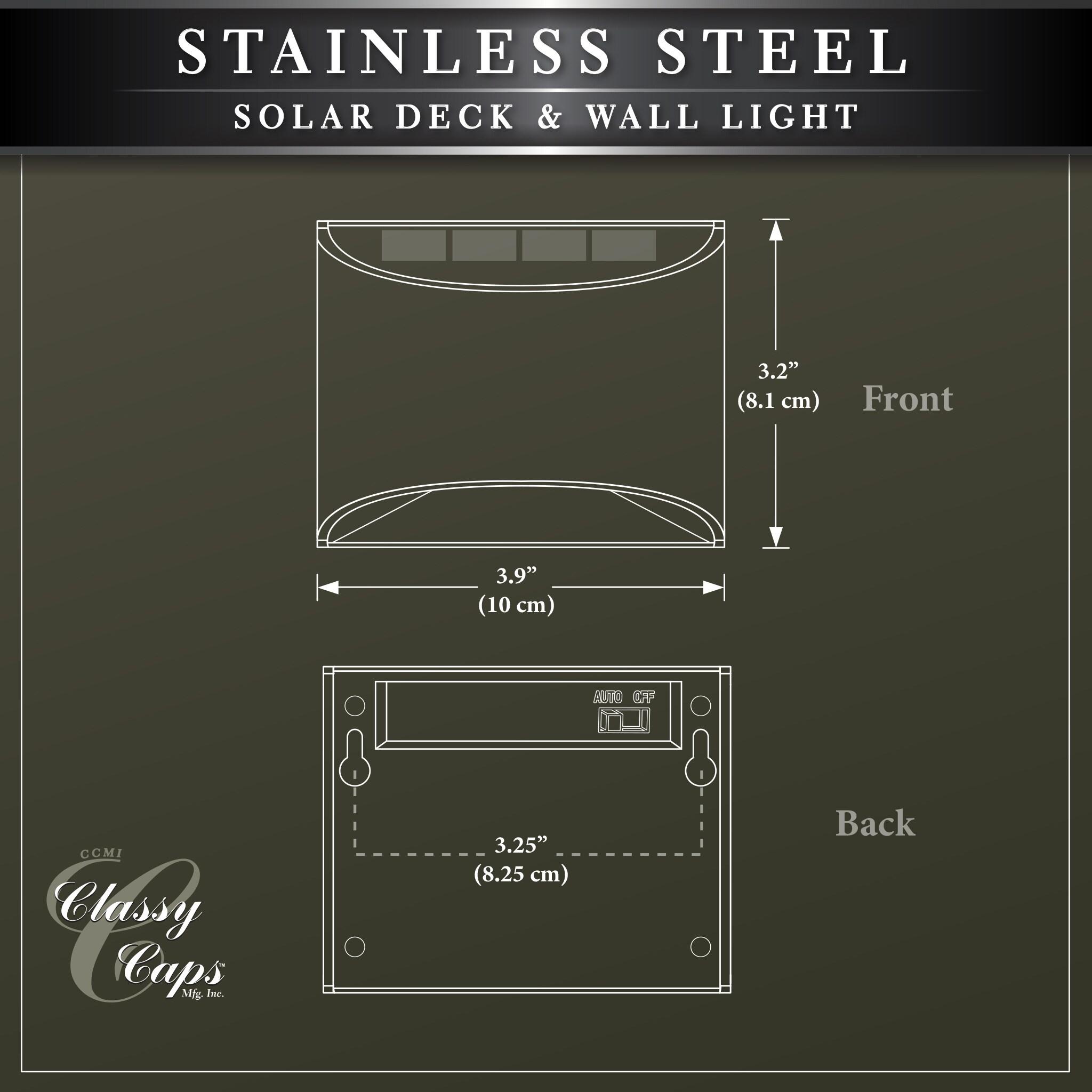 Classy Caps Stainless Steel Solar Powered Integrated LED Metal Deck Light & Reviews | Wayfair