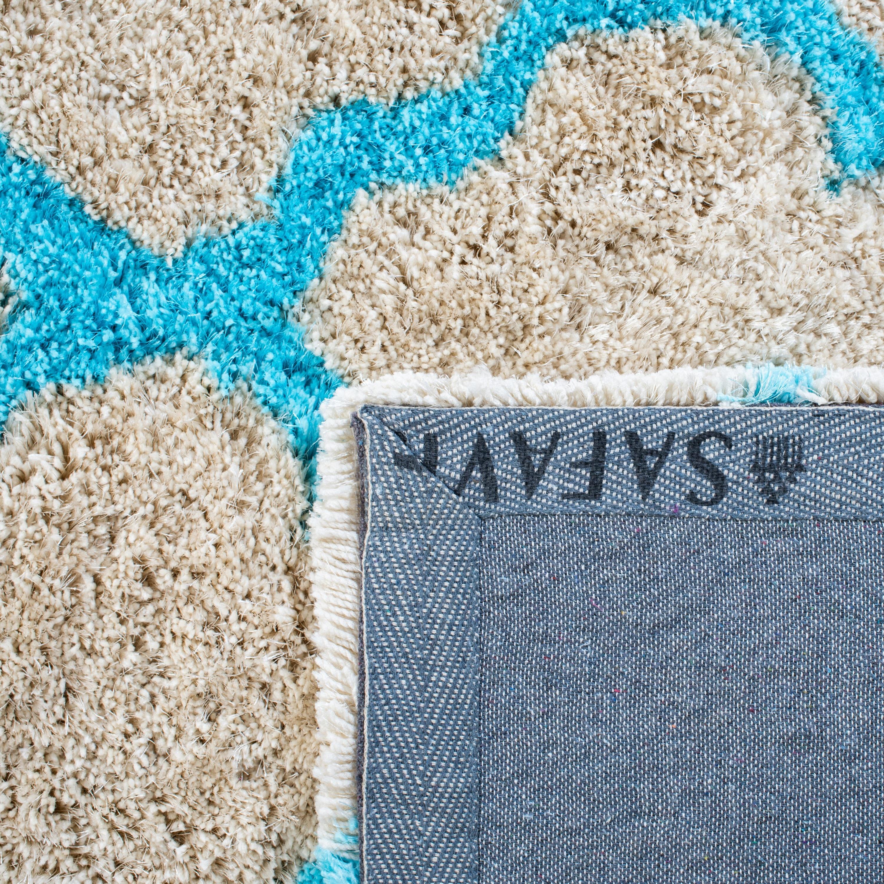 Barcelona Shag Hand Tufted Performance Geometric Rug