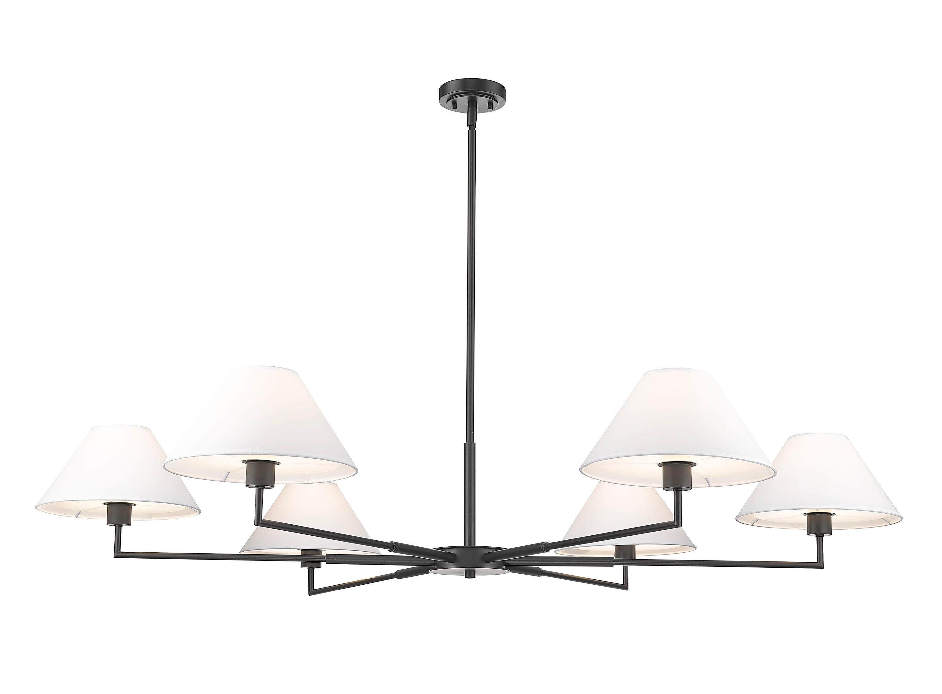 Z-Lite Leila 6 - Light Chandelier in  Matte Black