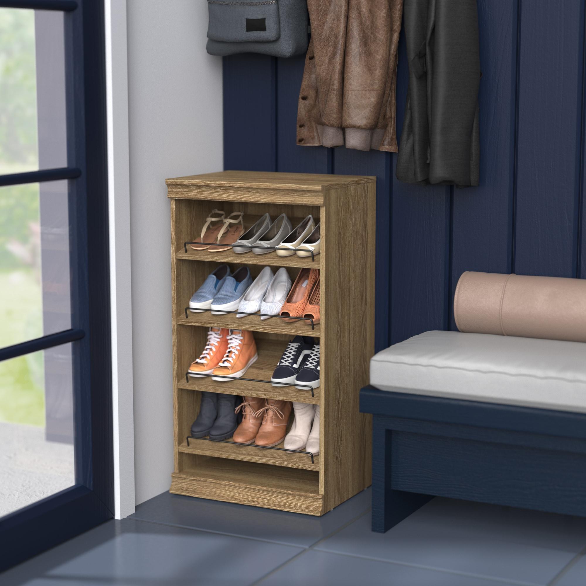 Modular Storage 21.38" W Shoe Shelf Unit with 4 Shelves
