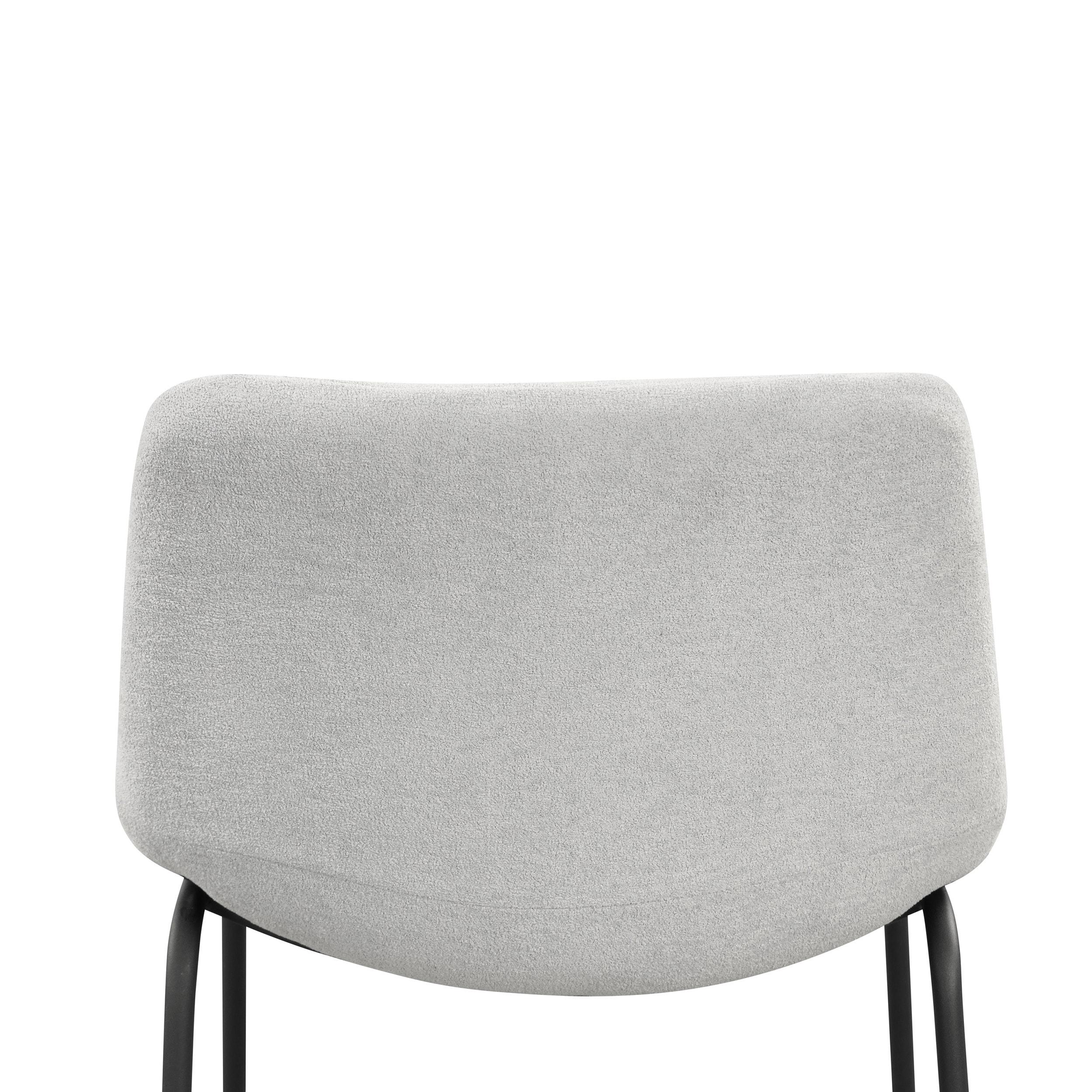 Furniture of America Perri Modern Chenille Counter Height Dining Chairs, Gray (Set of 2)