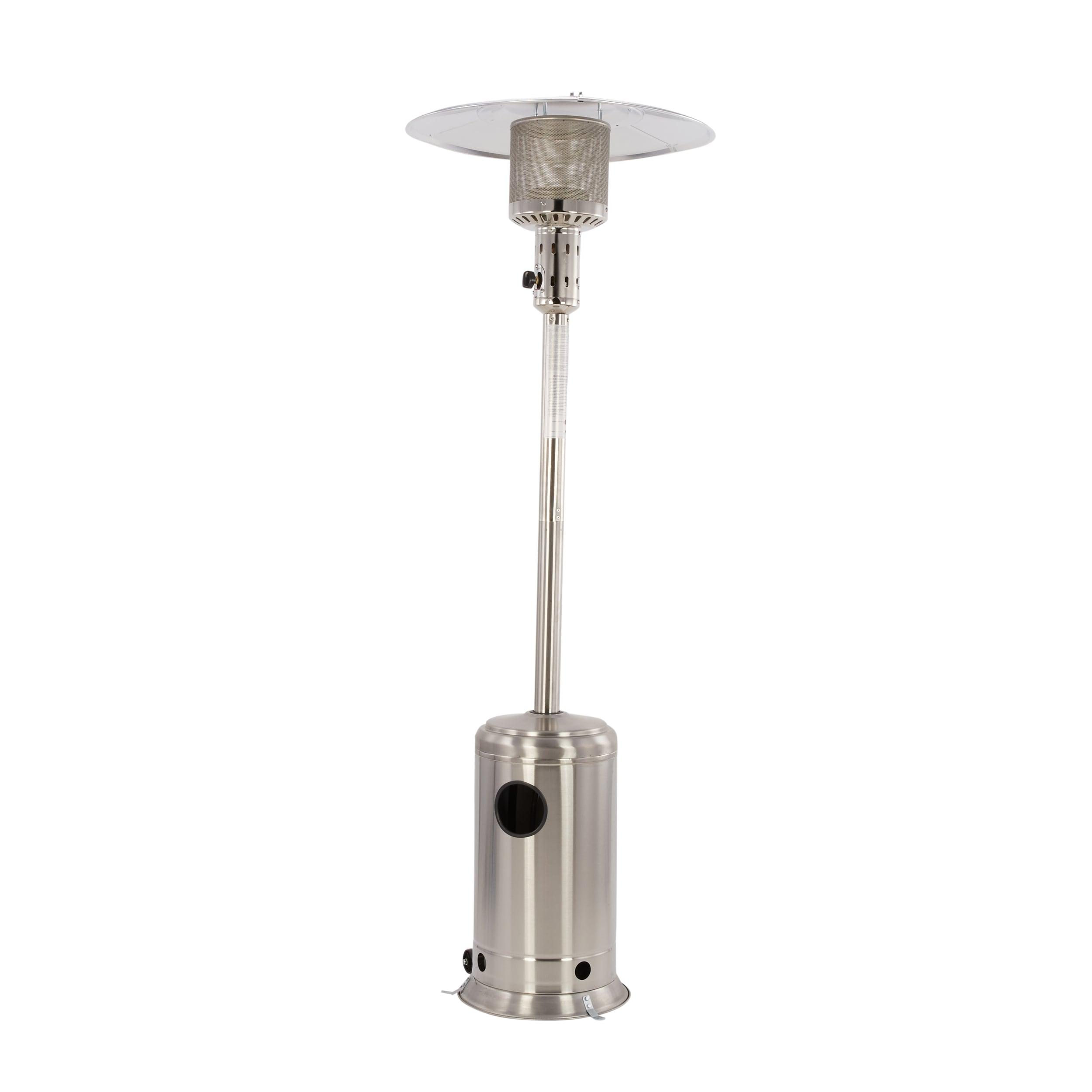 Stainless Steel 88-Inch Propane Patio Heater with Wheels