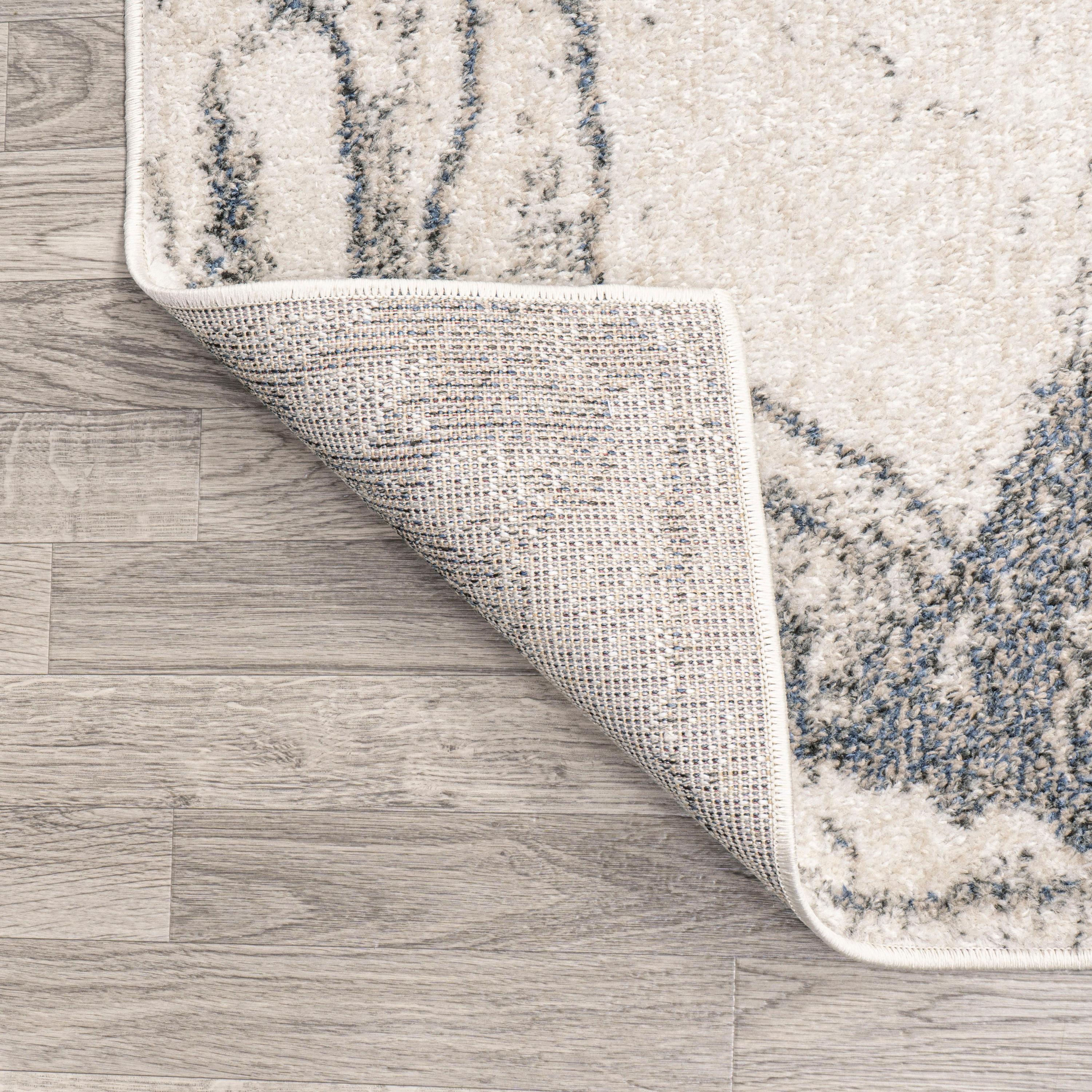 5' x 8' Marmo Abstract Marbled Modern Area Rug, Gray/Cream - JONATHAN Y