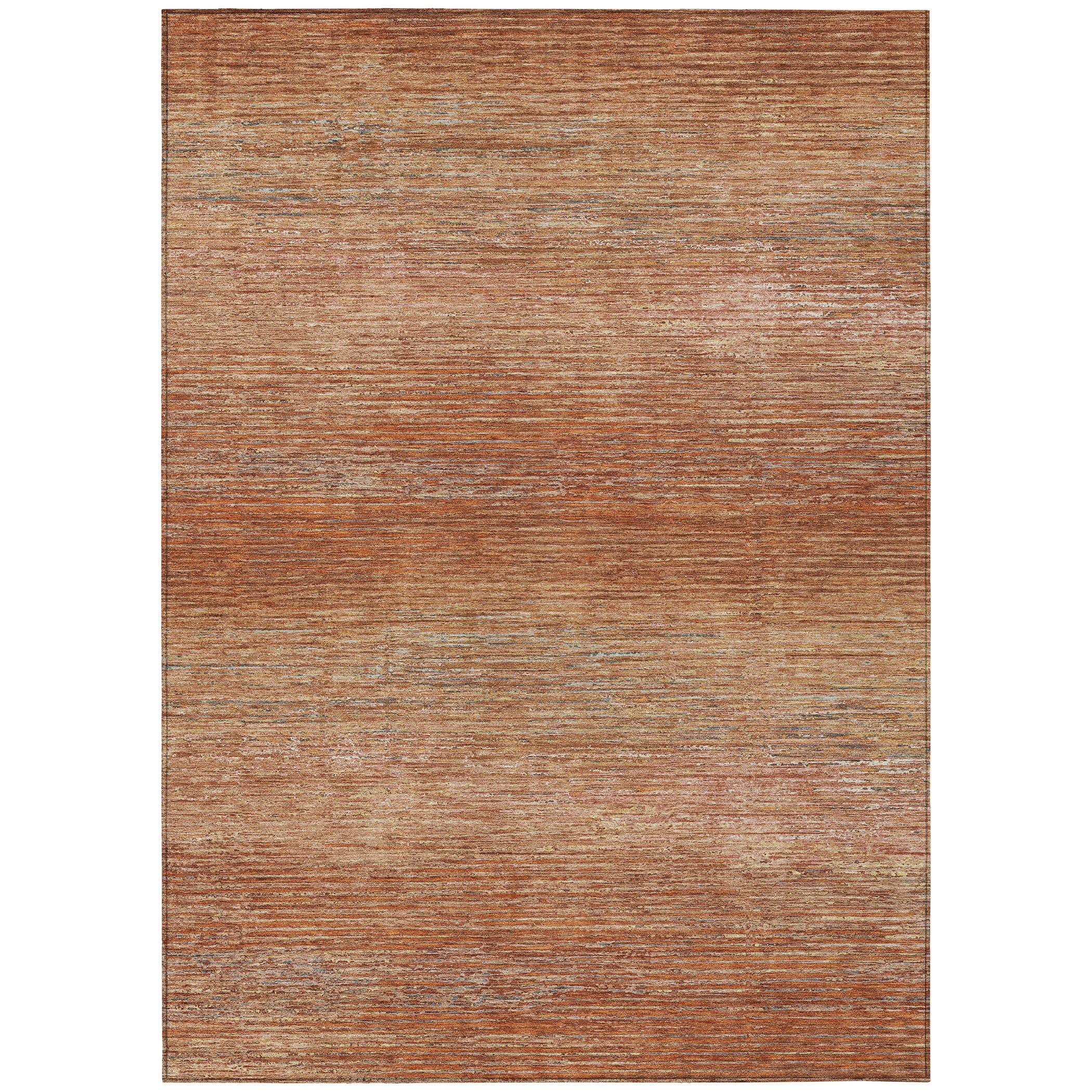 Machine Washable Indoor/Outdoor Christain ACN1266 Copper Rug