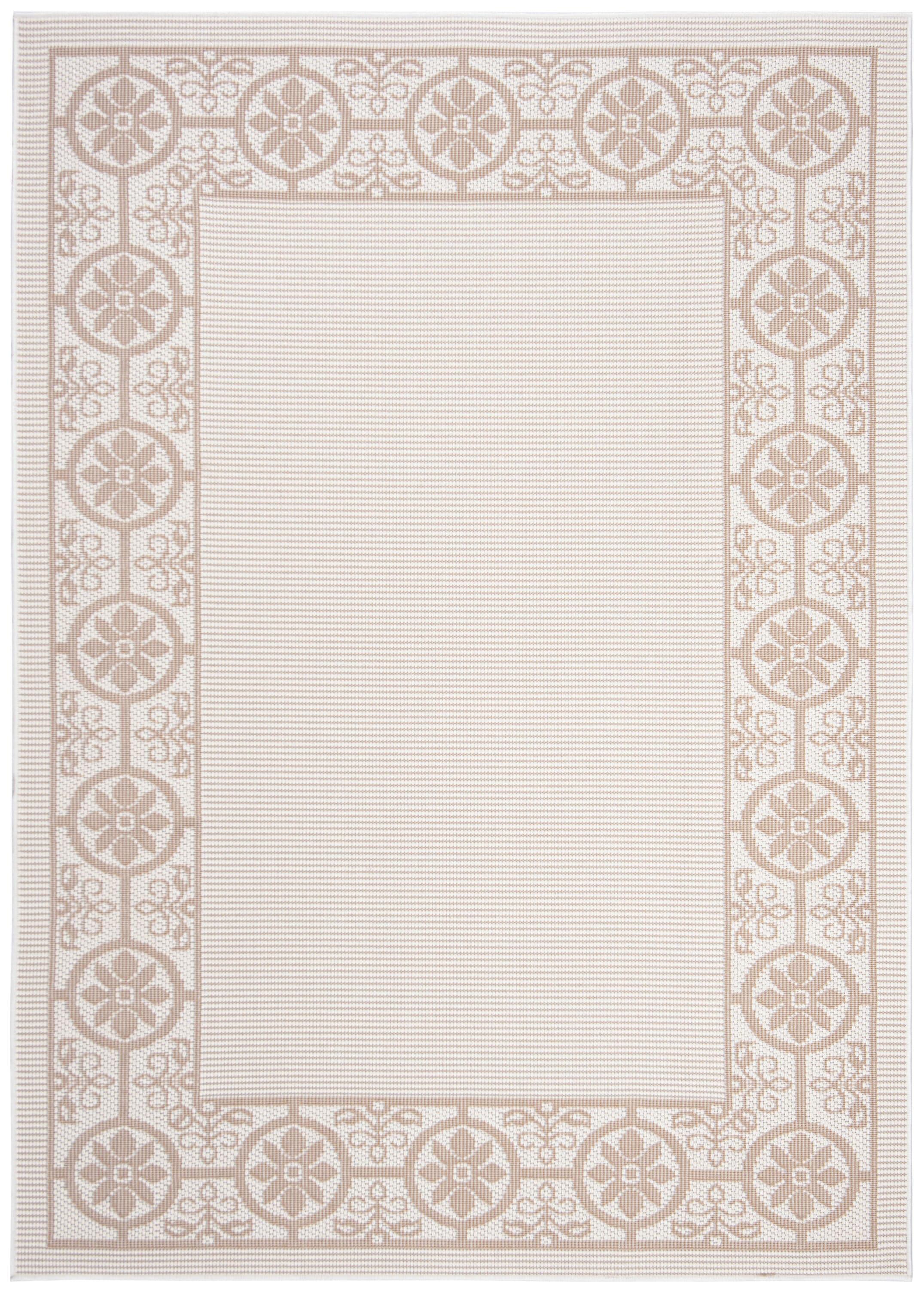 Bermuda BMU815 Power Loomed Indoor/Outdoor Machine Washable Area Rug - Ivory/Beige - 5'3"x7'6" - Safavieh