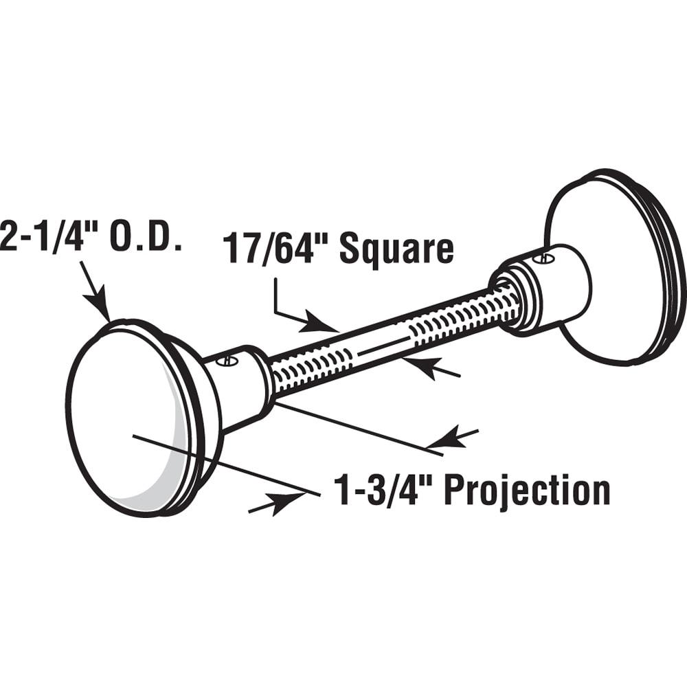 Solid Brass Vintage Door Knob Spindle Set, 2-1/4 In. Outside Diameter, Satin Nickel (Single Pack)