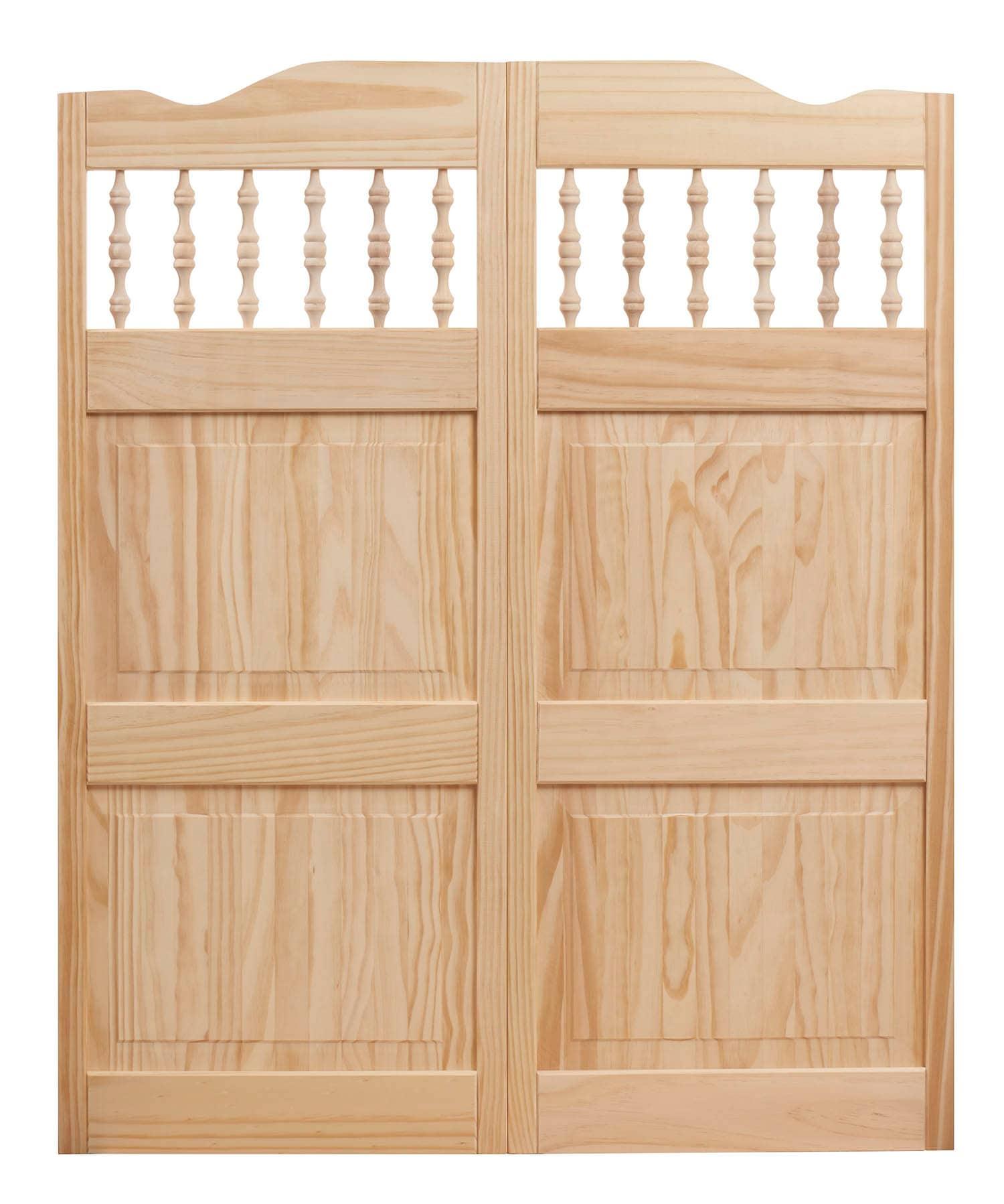 LTL Home Products 42'' Solid Wood Paneled Unfinished Café / Saloon Door