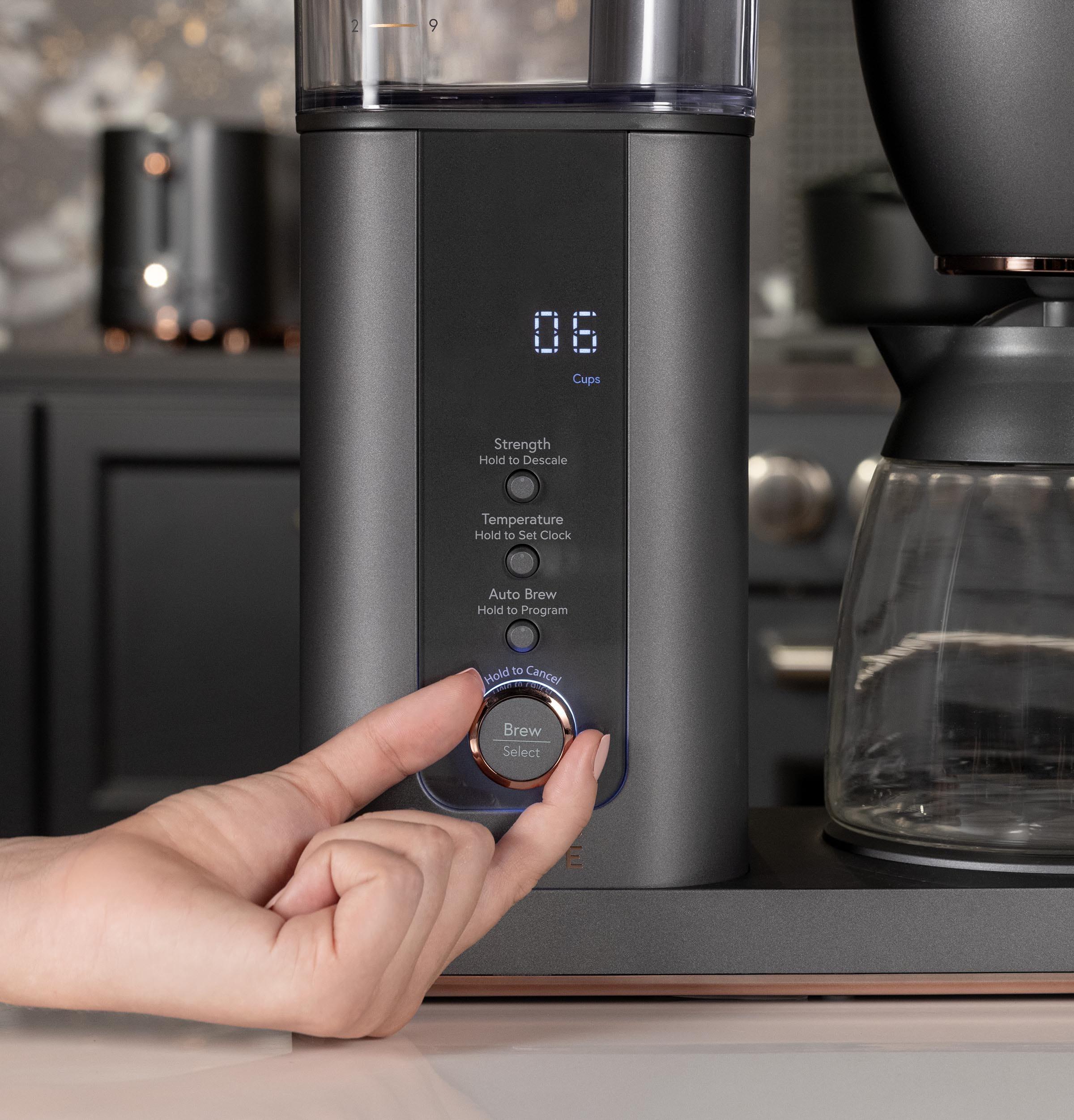 Café ™ Matte Black 10-Cup Drip Coffee Maker with Glass Carafe