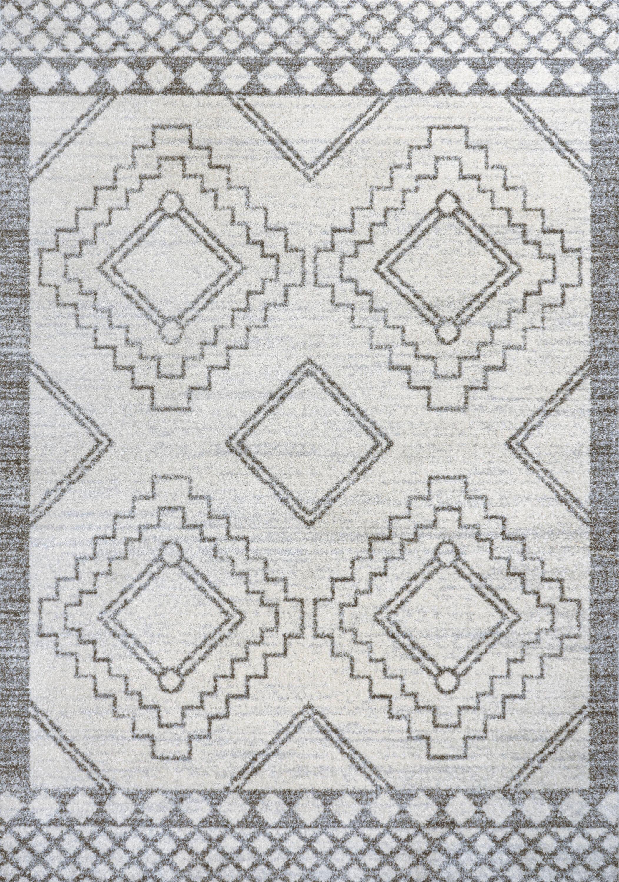 JONATHAN Y Amir Moroccan Beni Souk Cream/Gray 5 ft. x 8 ft. Area Rug