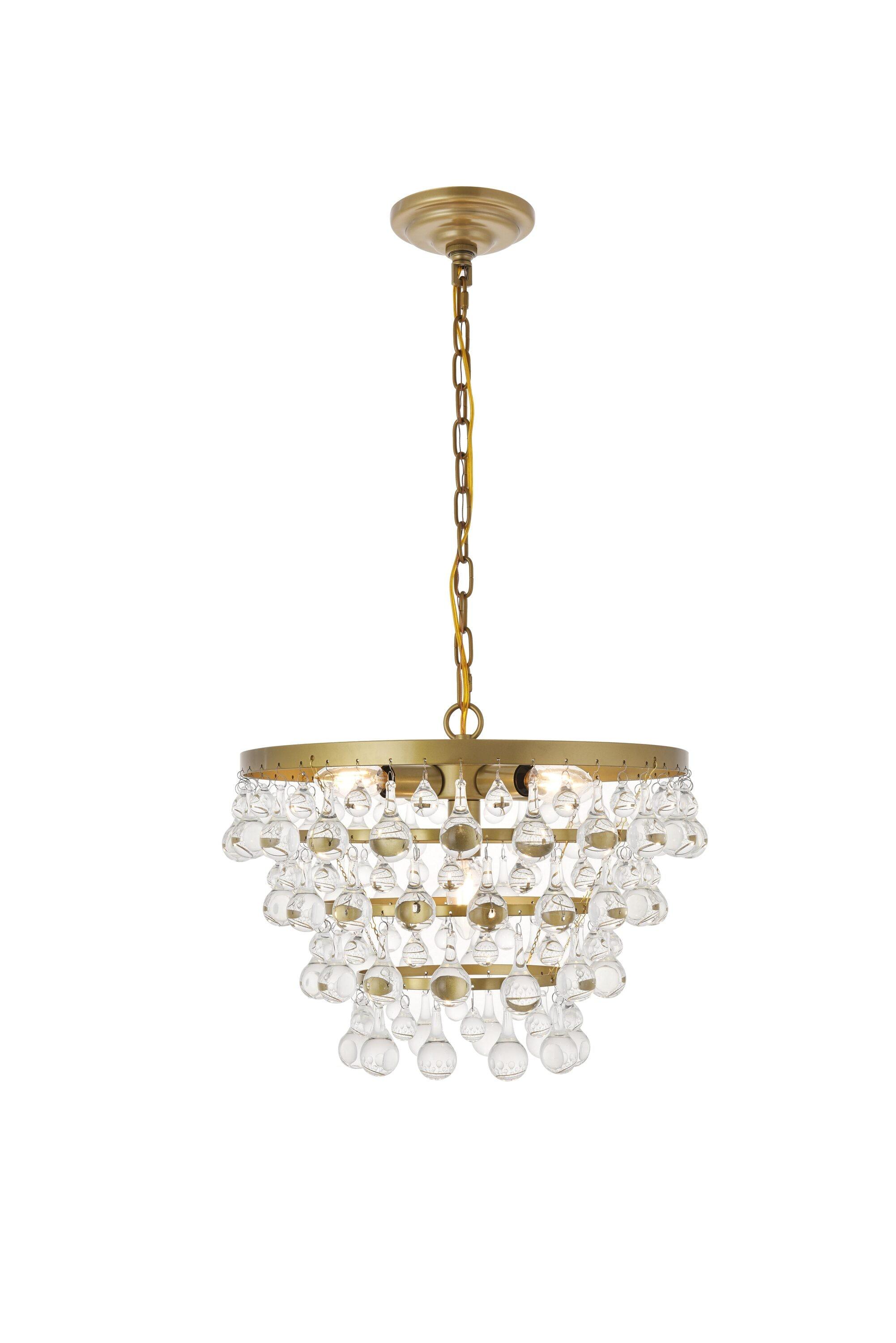 Elegant Lighting Kora 5 light Brass Pendant