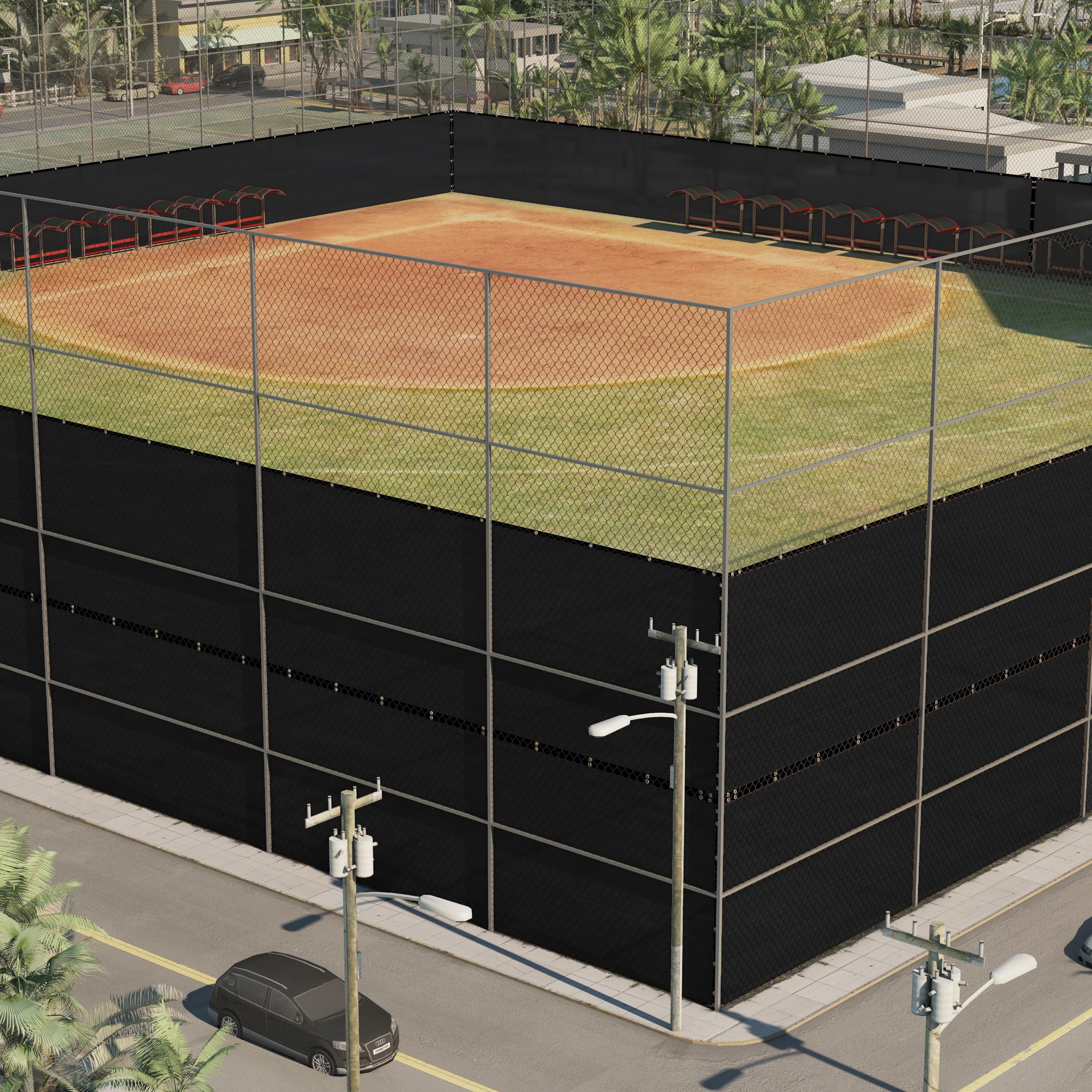 ColourTreeUSA ColourTree 10' 12' 25' 50' Black Fence Privacy Screen Windscreen Cover Fabric Shade Tarp Mesh Cloth Commercial Grade 170 GSM 4' x 10'