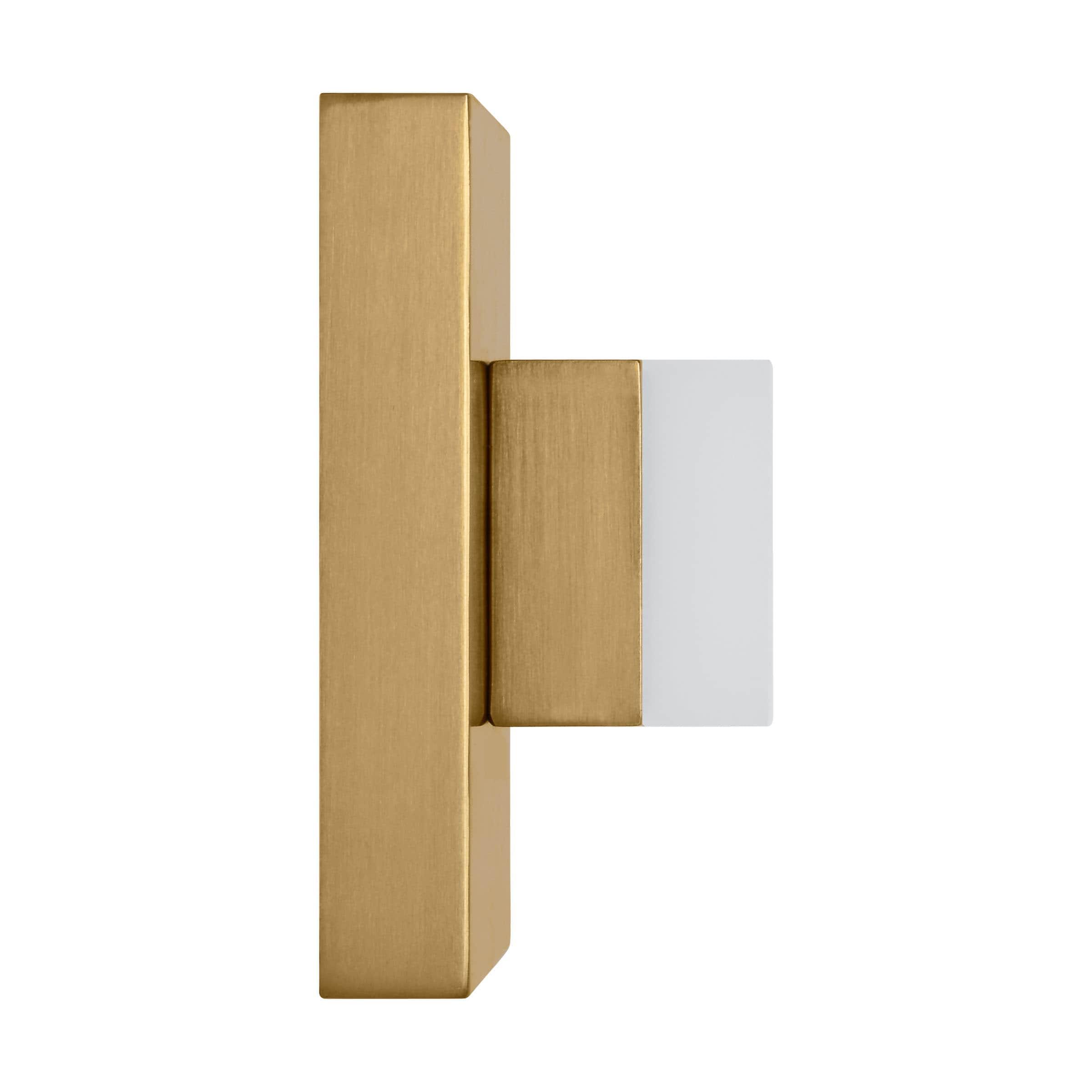 Brander Satin Brass Dimmable Wall Sconce with Frosted Acrylic Shade