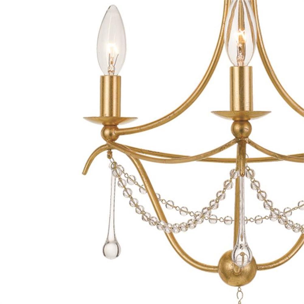 Crystorama Lighting Metro 3 - Light Chandelier in  Antique Gold