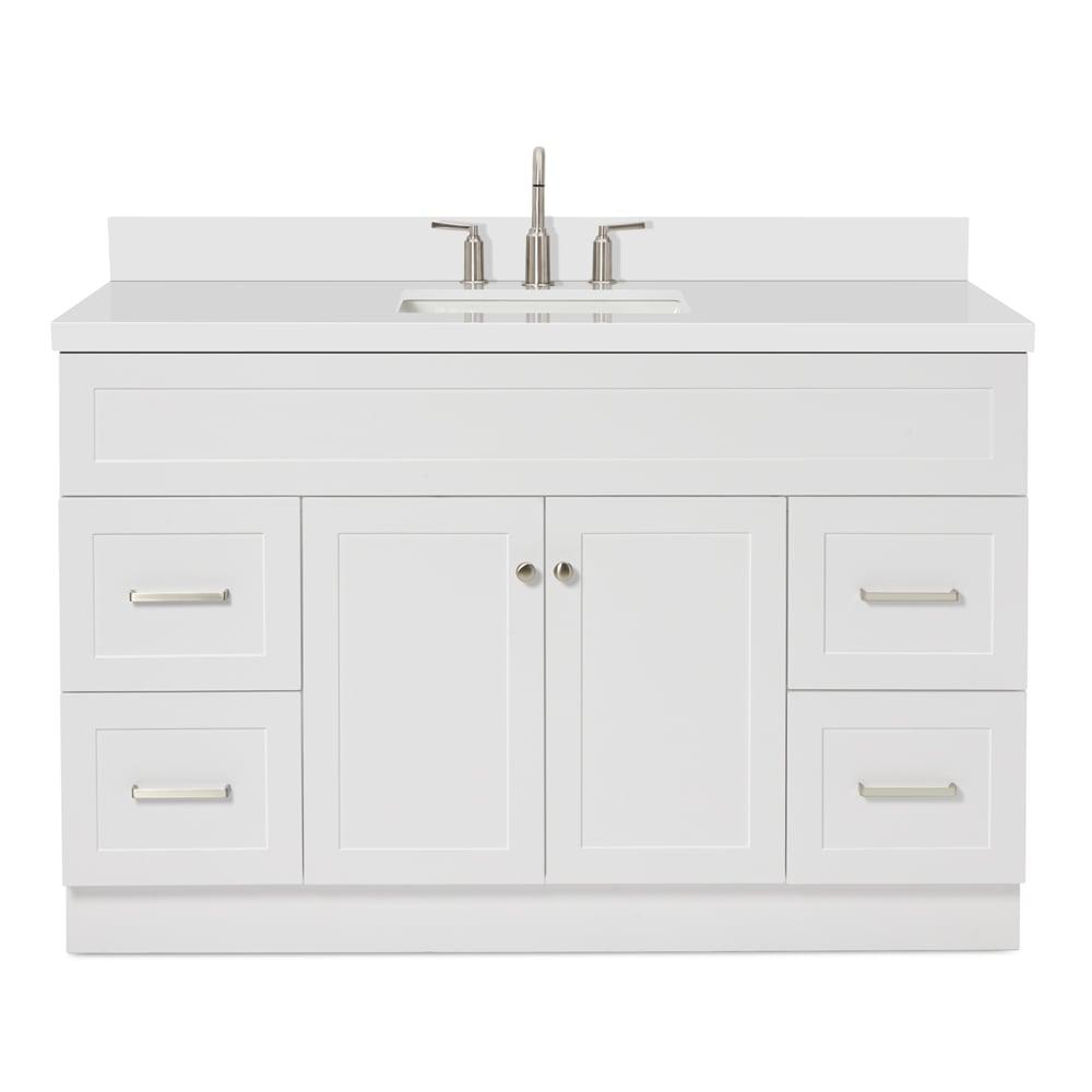 Ariel F055s-Wq-Vo Hamlet 55" Freestanding Single Basin Vanity Set - White