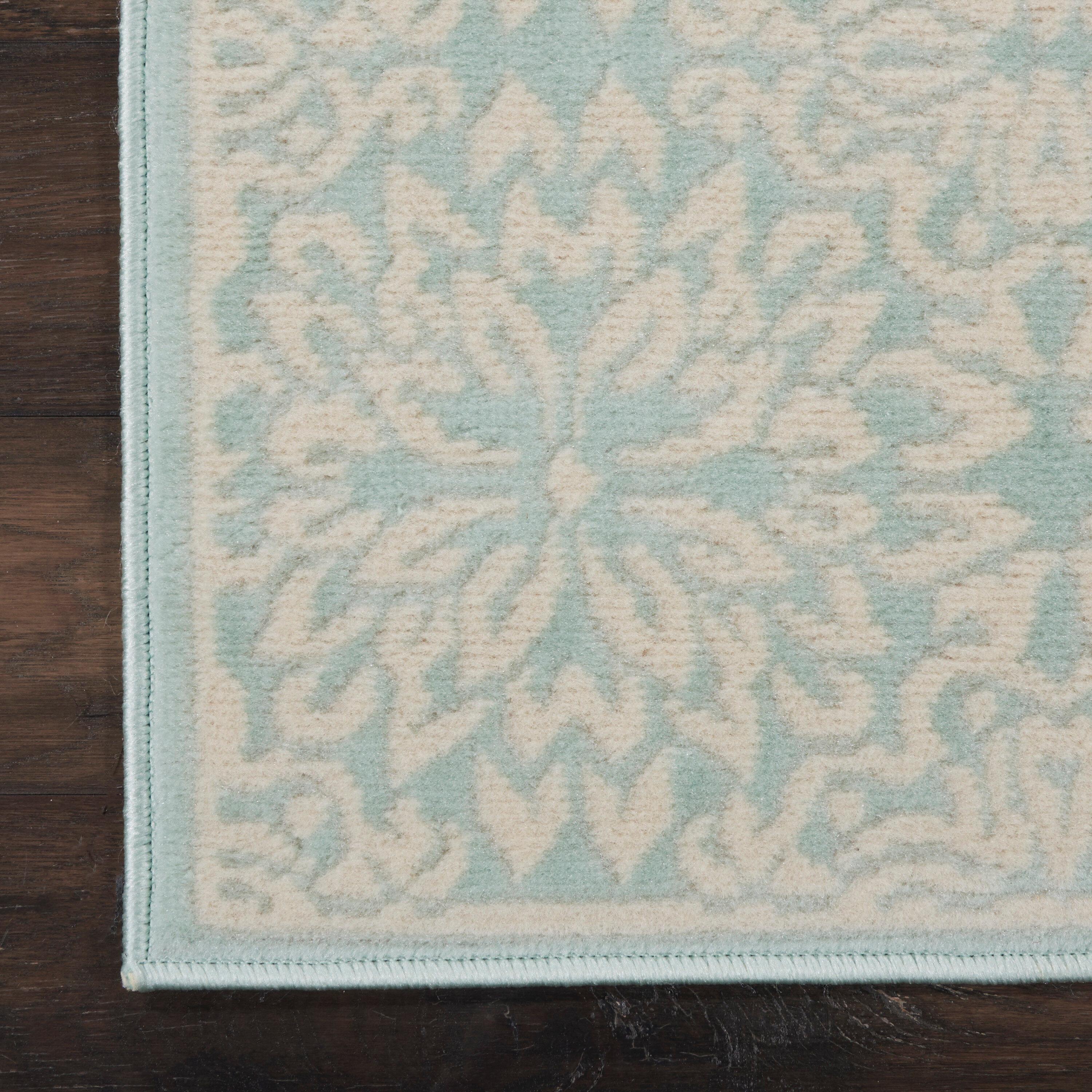 Nourison Jubilant 2' x 4' Ivory/Green Area Rug Beach Transitional Floral by Nourison