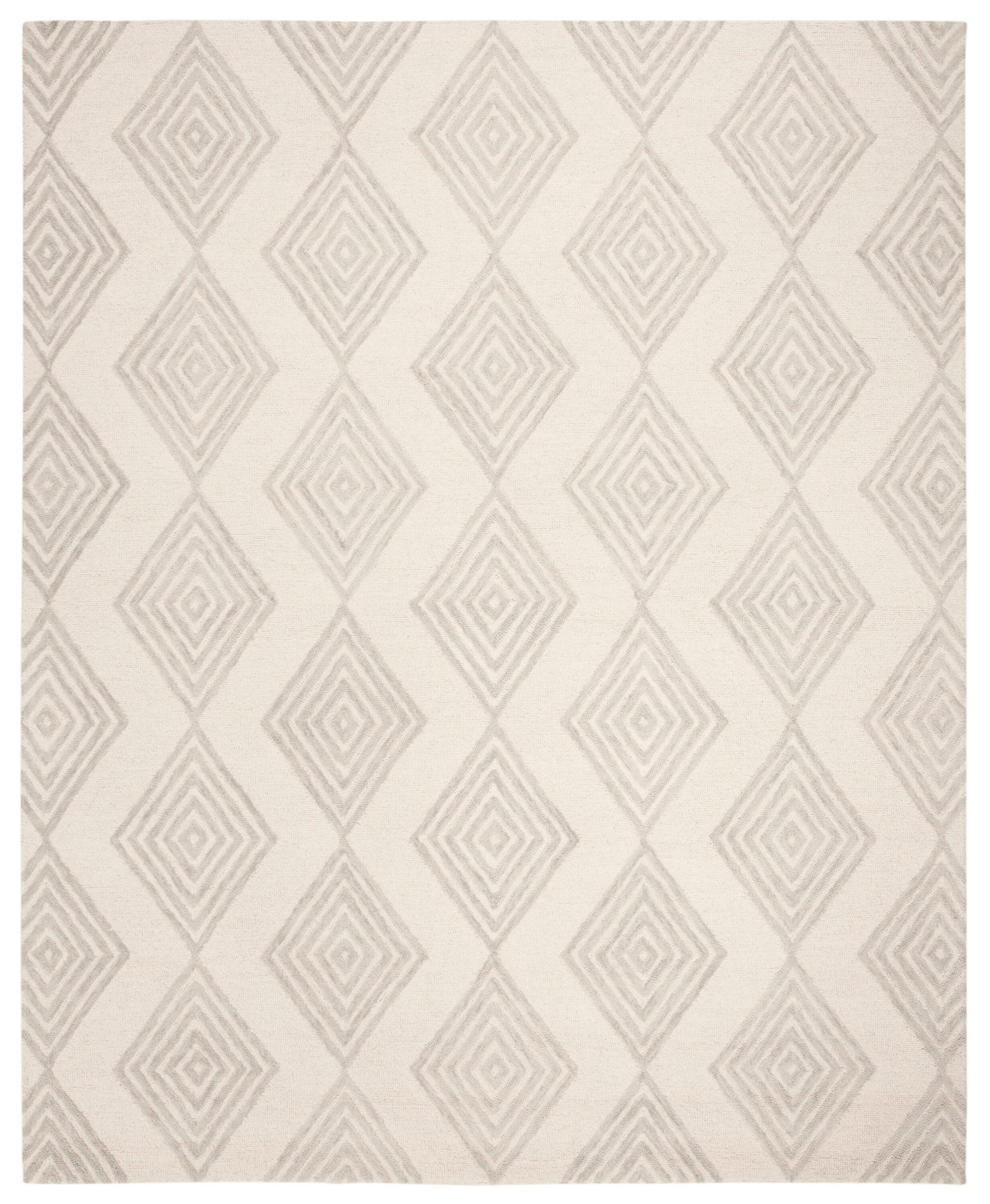 Blossom BLM111 Hand Tufted Area Rug - Ivory/Silver - 8'x10' - Safavieh.
