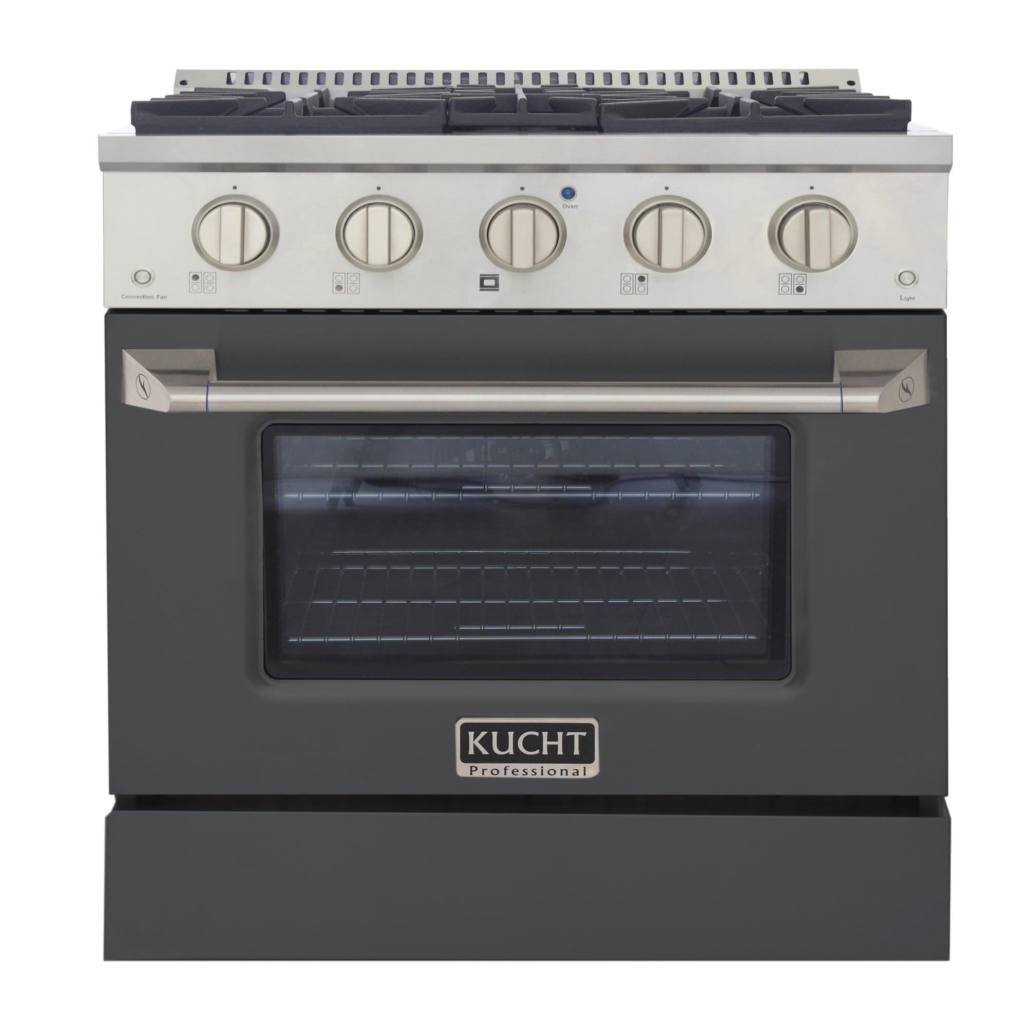 30 in. 4.2 cu. ft. Natural Gas Range with Convection Oven in Cement Gray
