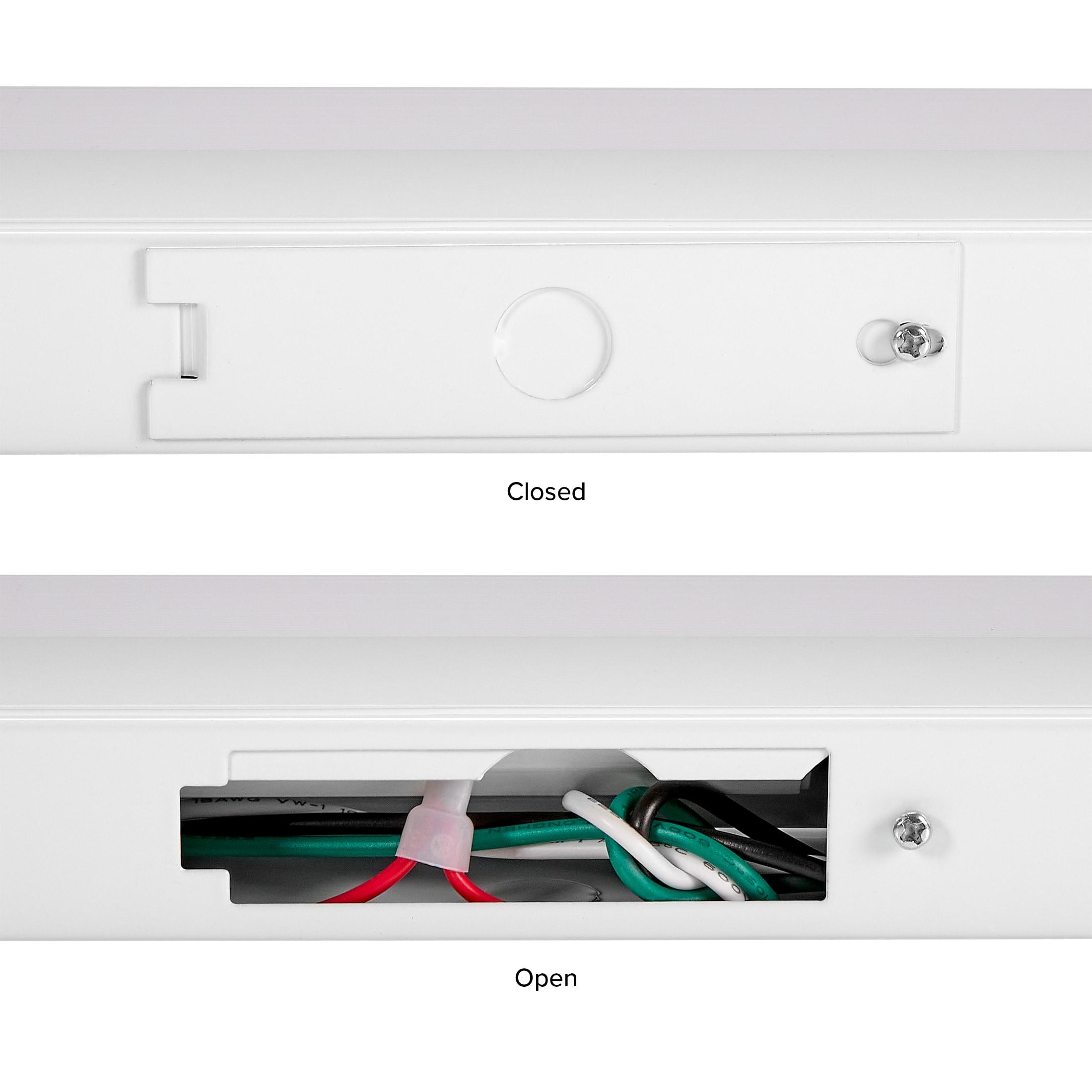 Maxxima 18 in. Hardwired LED Under Cabinet Light - 750 Lumens, 5 CCT, Color Temperature Slide Control, 2700K - 5000K, Kitchen and Indoor Lighting Fixture, White, On/Off Switch, ETL Listed