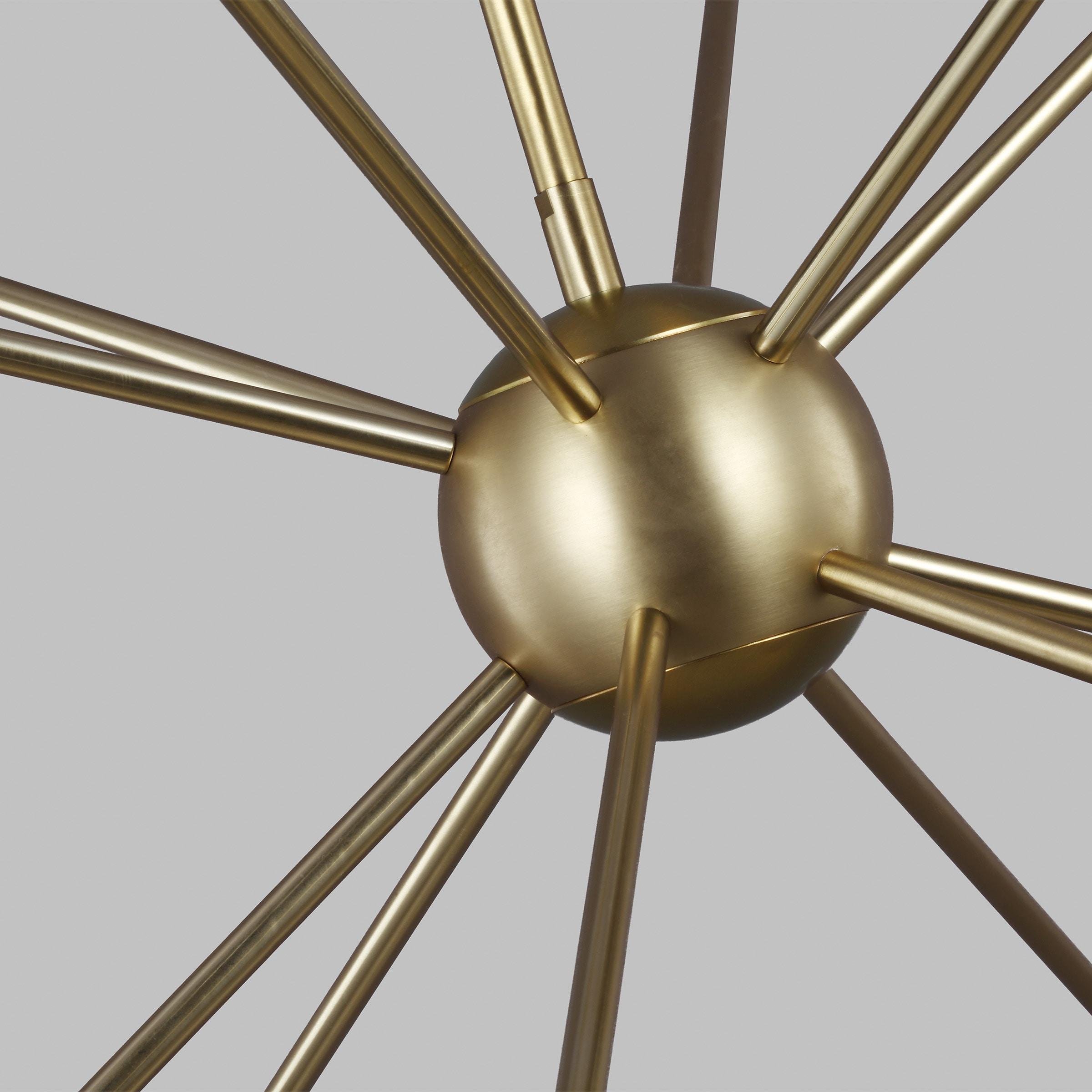 Burnished Brass 12-Light Sputnik Chandelier