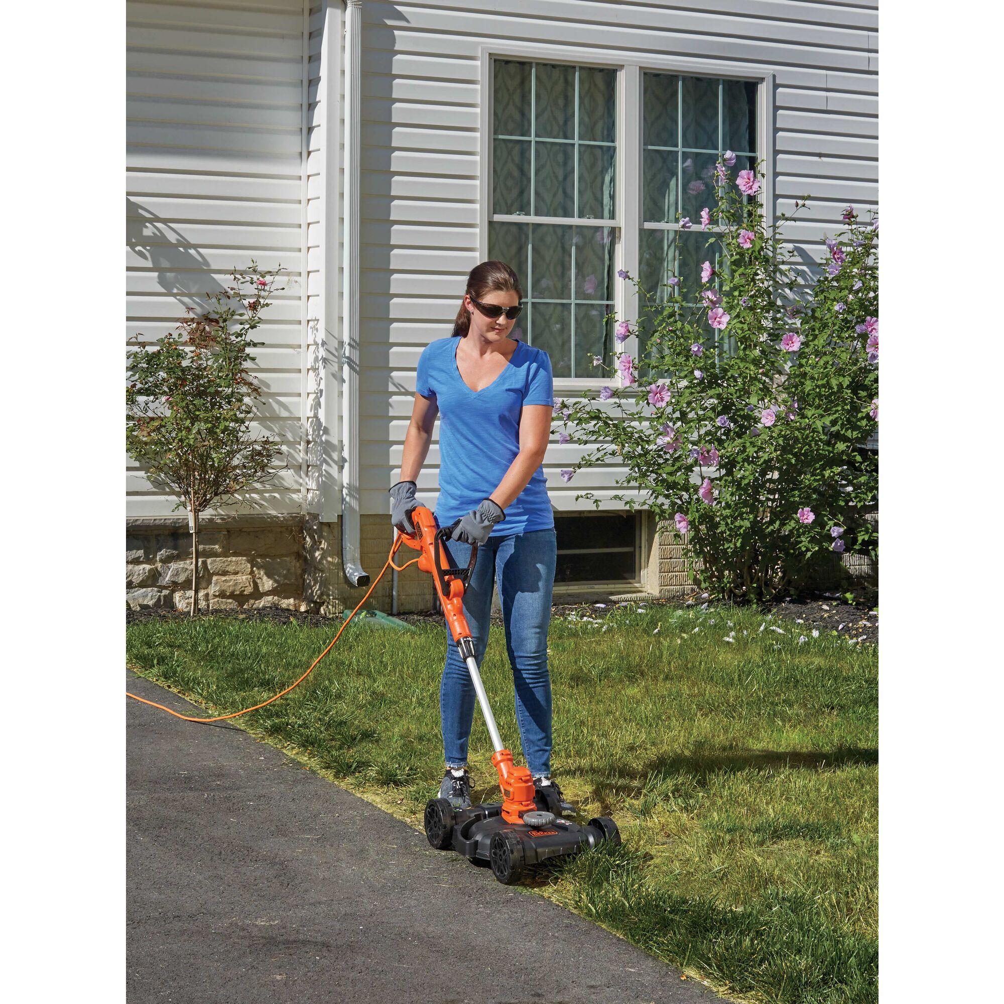 BLACK+DECKER Electric Lawn Mower, String Trimmer, Edger, 3-In-1, Corded, (BESTA512CM)