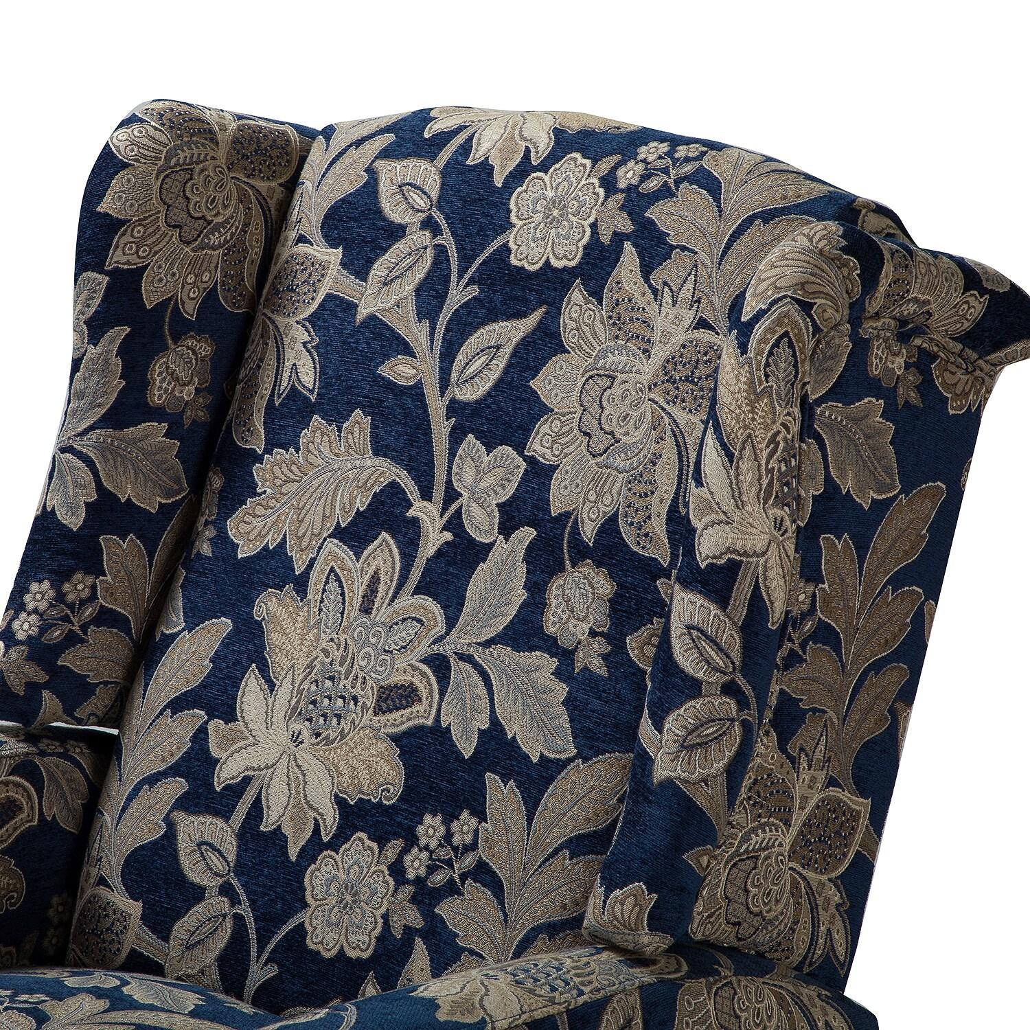 Recliners Push Back Accent Chairs Set of 2 Wingback Manual Fabric Upholstered Armchairs Sofa Home Theater Couches Garden