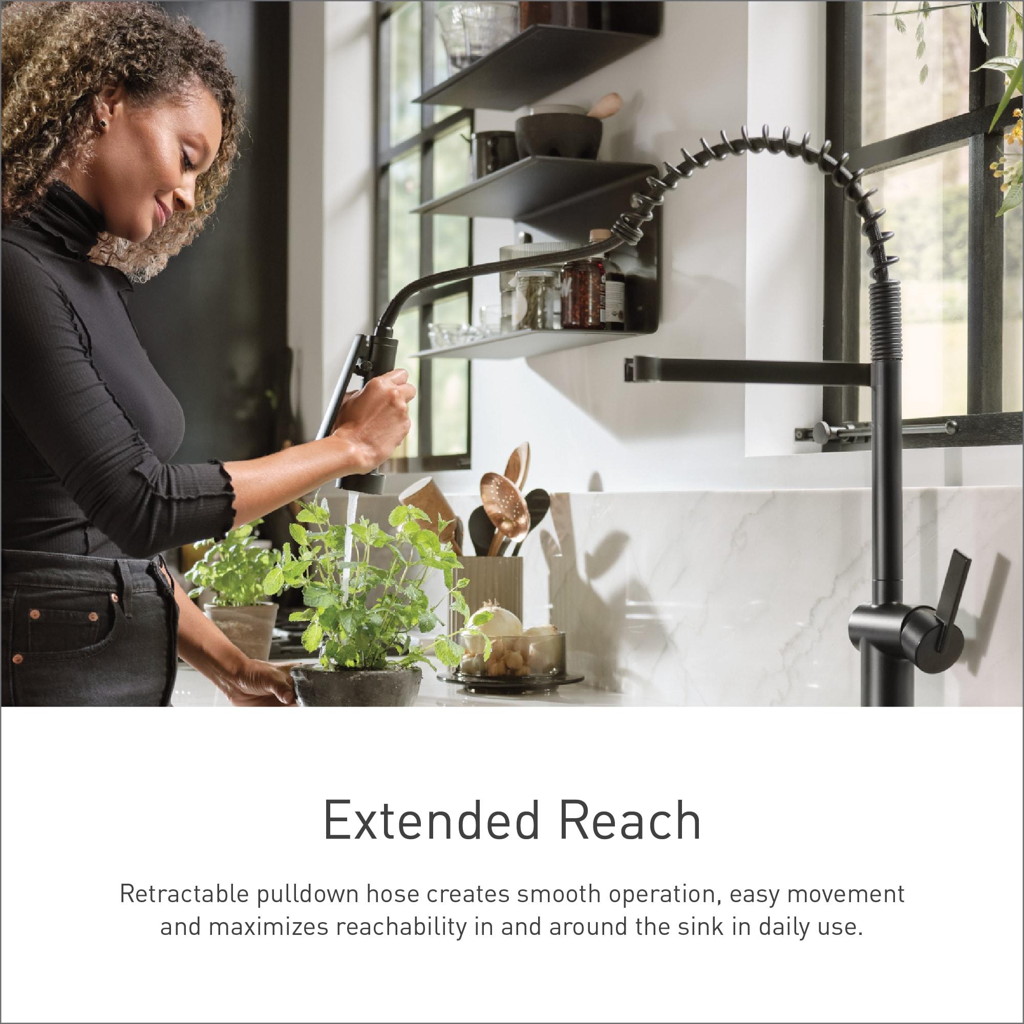 Moen Align MotionSense Wave Single Handle Spring Pulldown Kitchen Faucet with Power Clean Technology