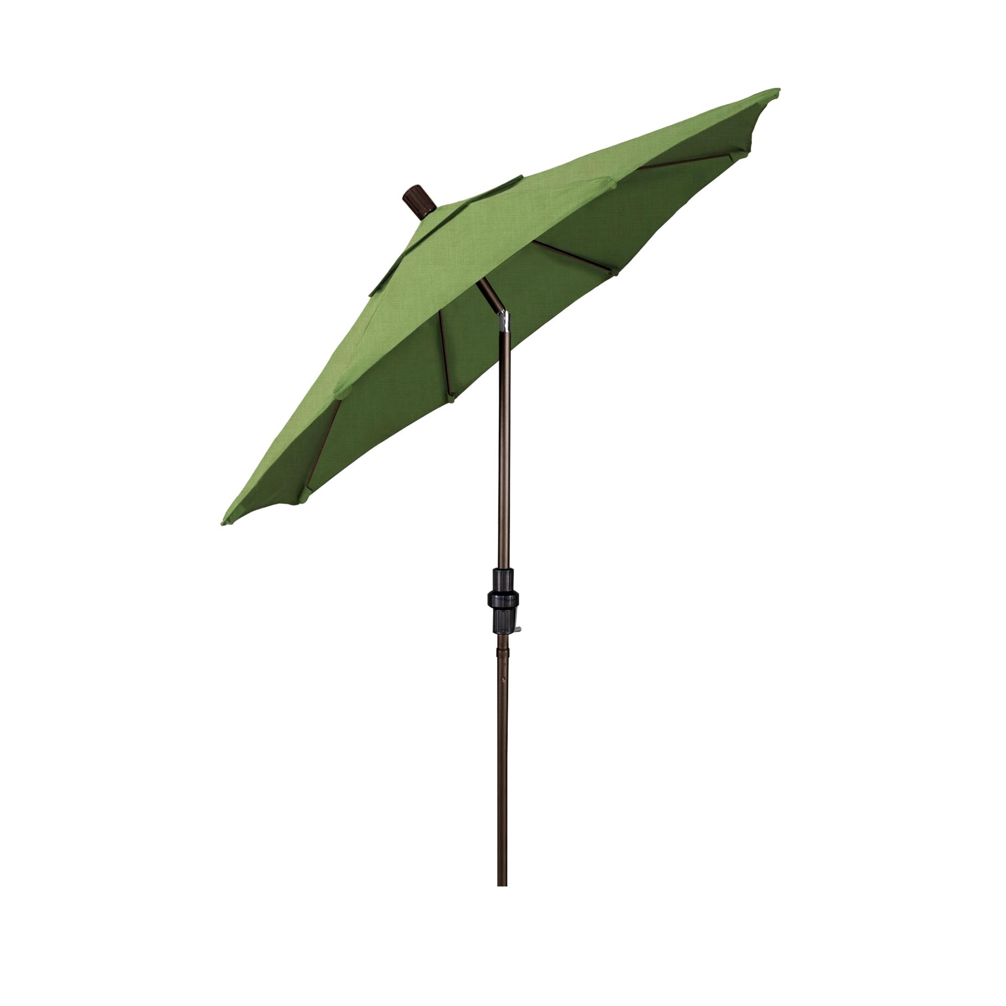 7.5-ft Green Sunbrella Aluminum Market Patio Umbrella with Bronze Finish