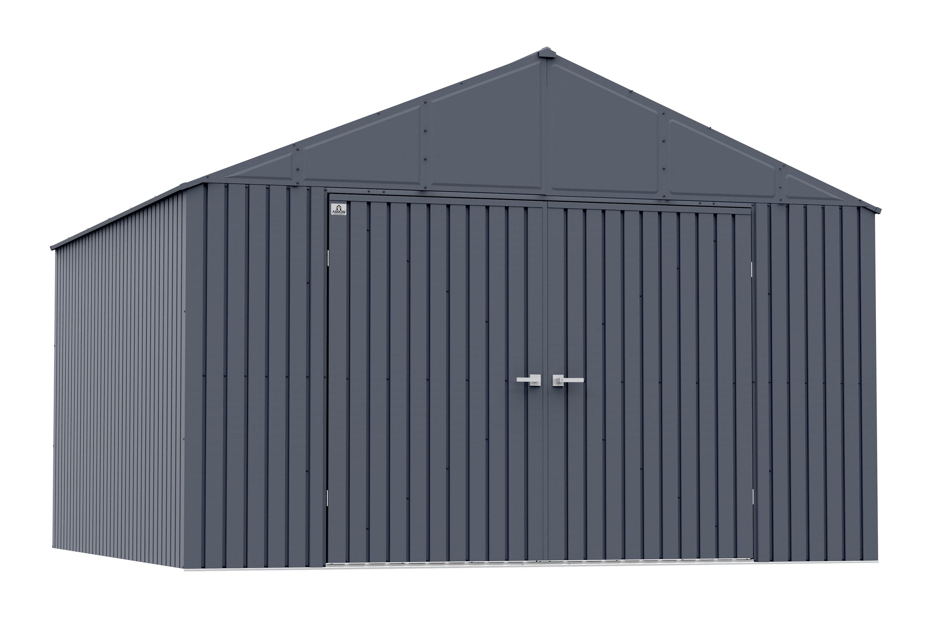 Arrow Elite 12 ft. W x 12 ft. D Galvalume Steel Storage Shed