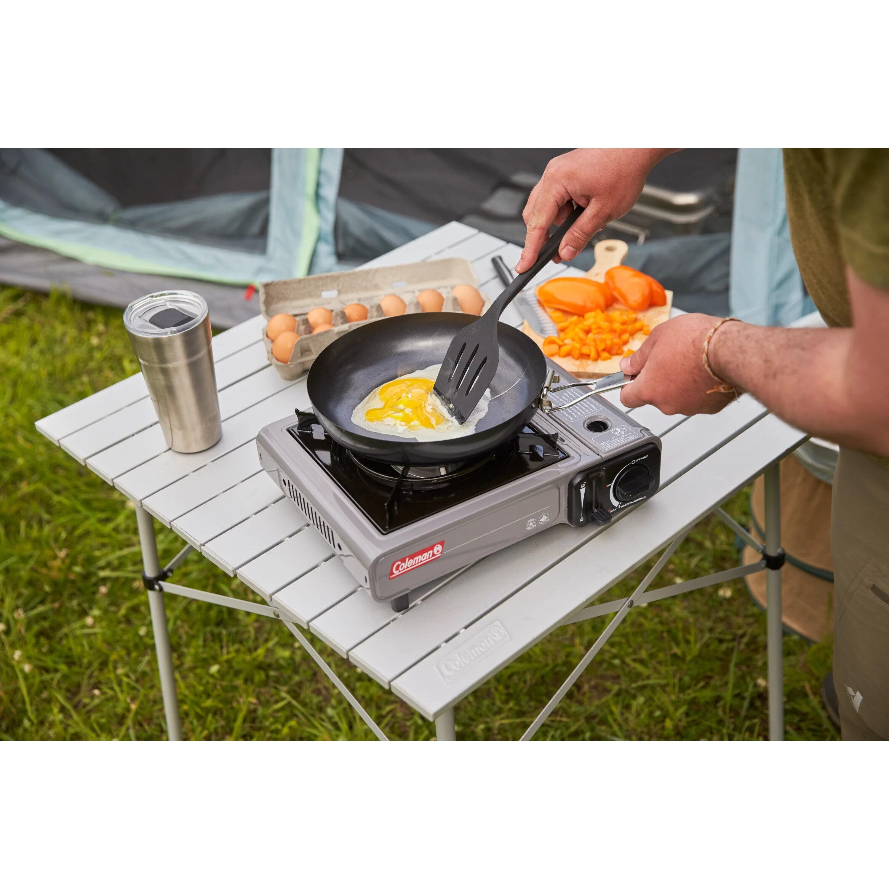 Coleman Tabletop Portable Butane Gas Camping Stove, 1 Burner, Gray