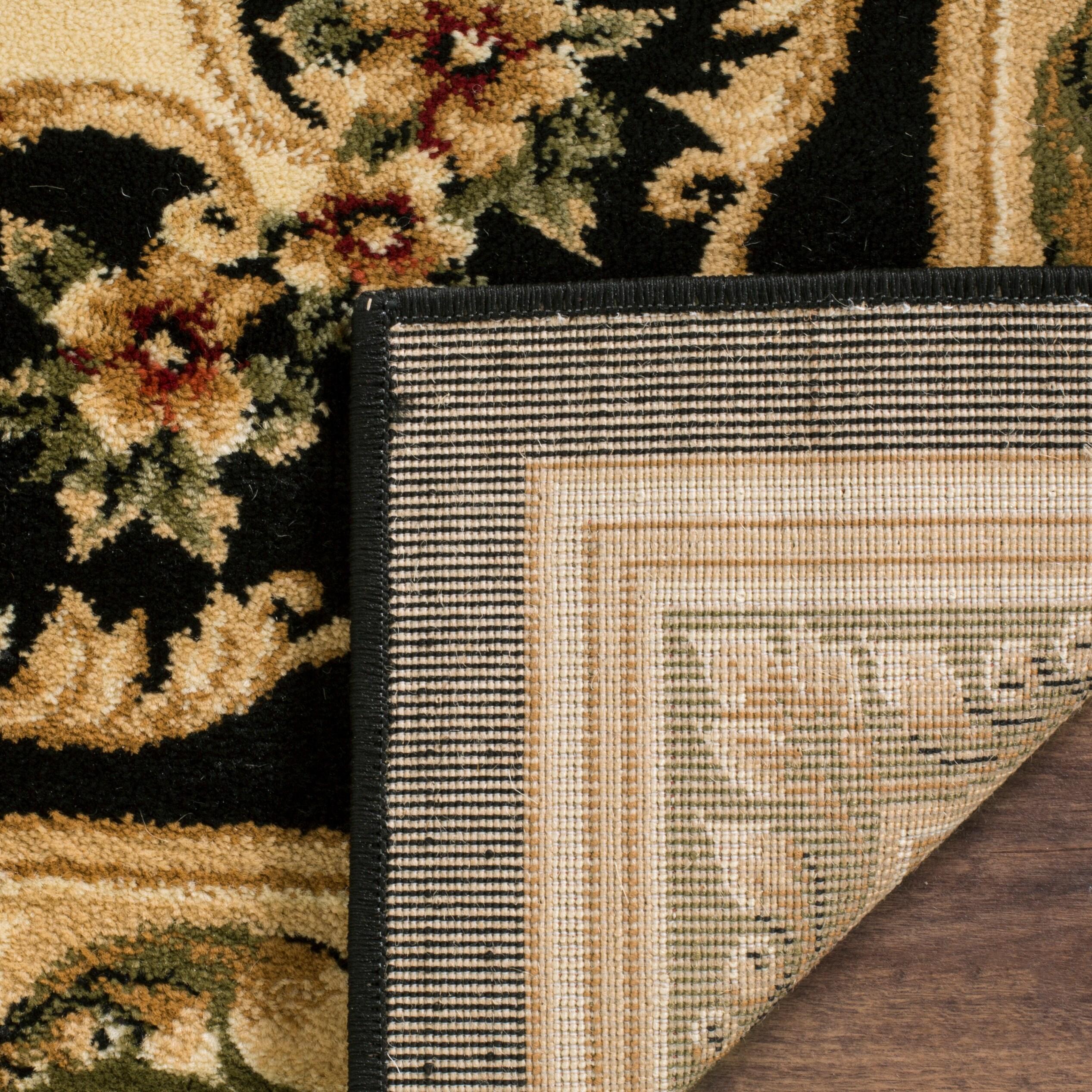 Lyndhurst LNH218 Power Loomed Accent Rug - Black/Ivory - 3'3"x5'3" - Safavieh