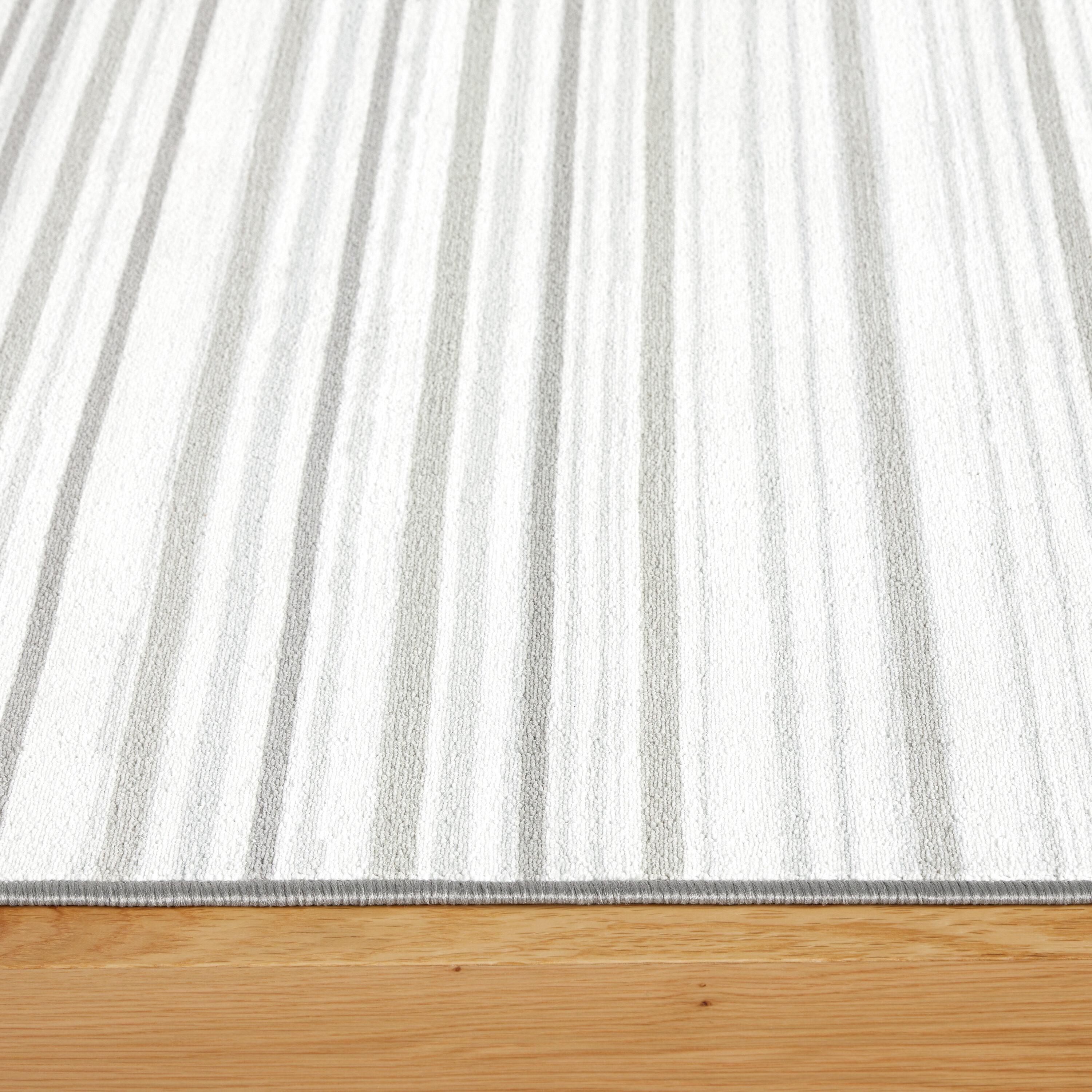 Town & Country Basics Layne Everwash Non-Slip Backing Area Rug Silver/Gray