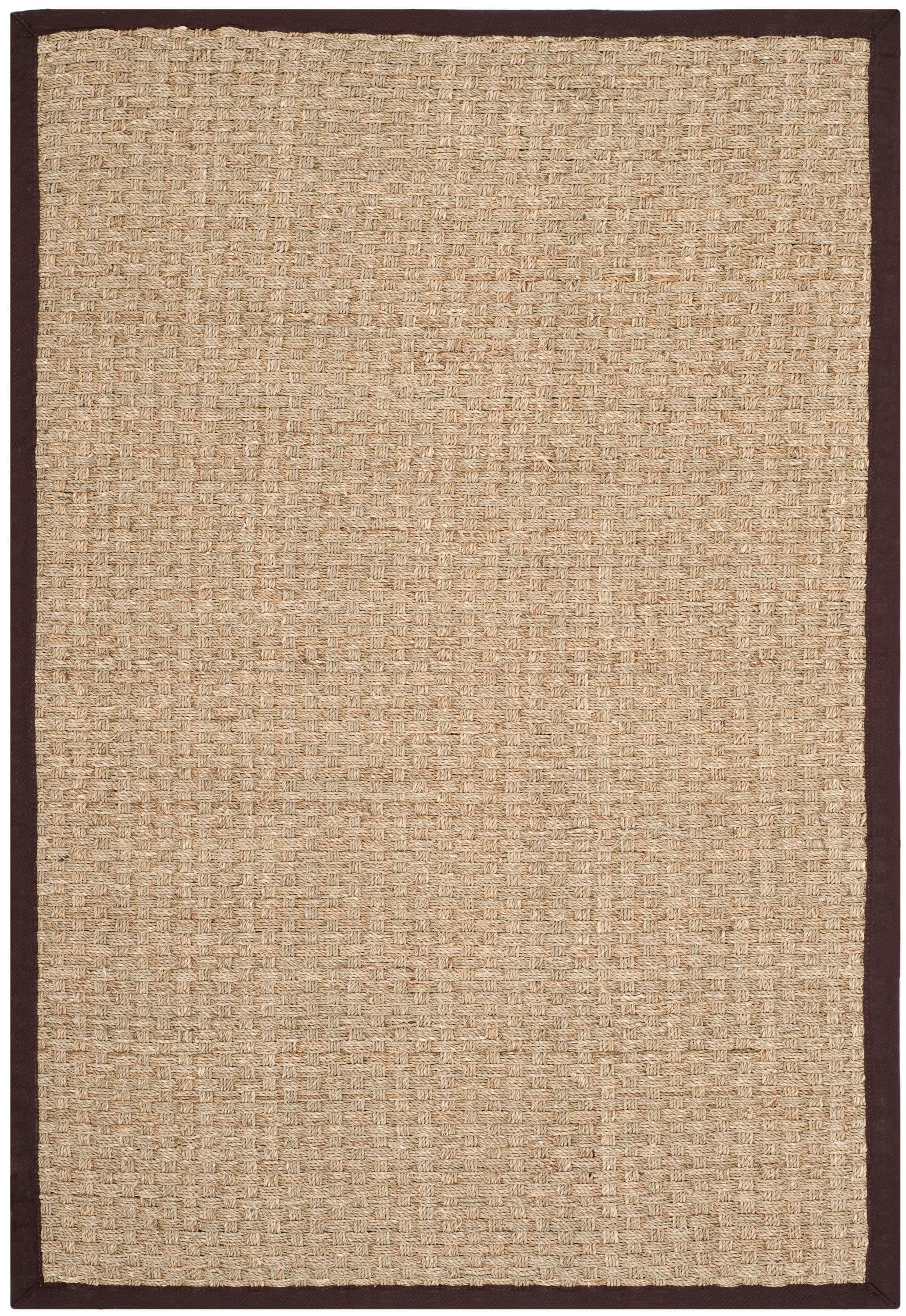 Natural Fiber NF114 Power Loomed Indoor Accent Rug - Natural/Dark Brown - 3'x5' - Safavieh