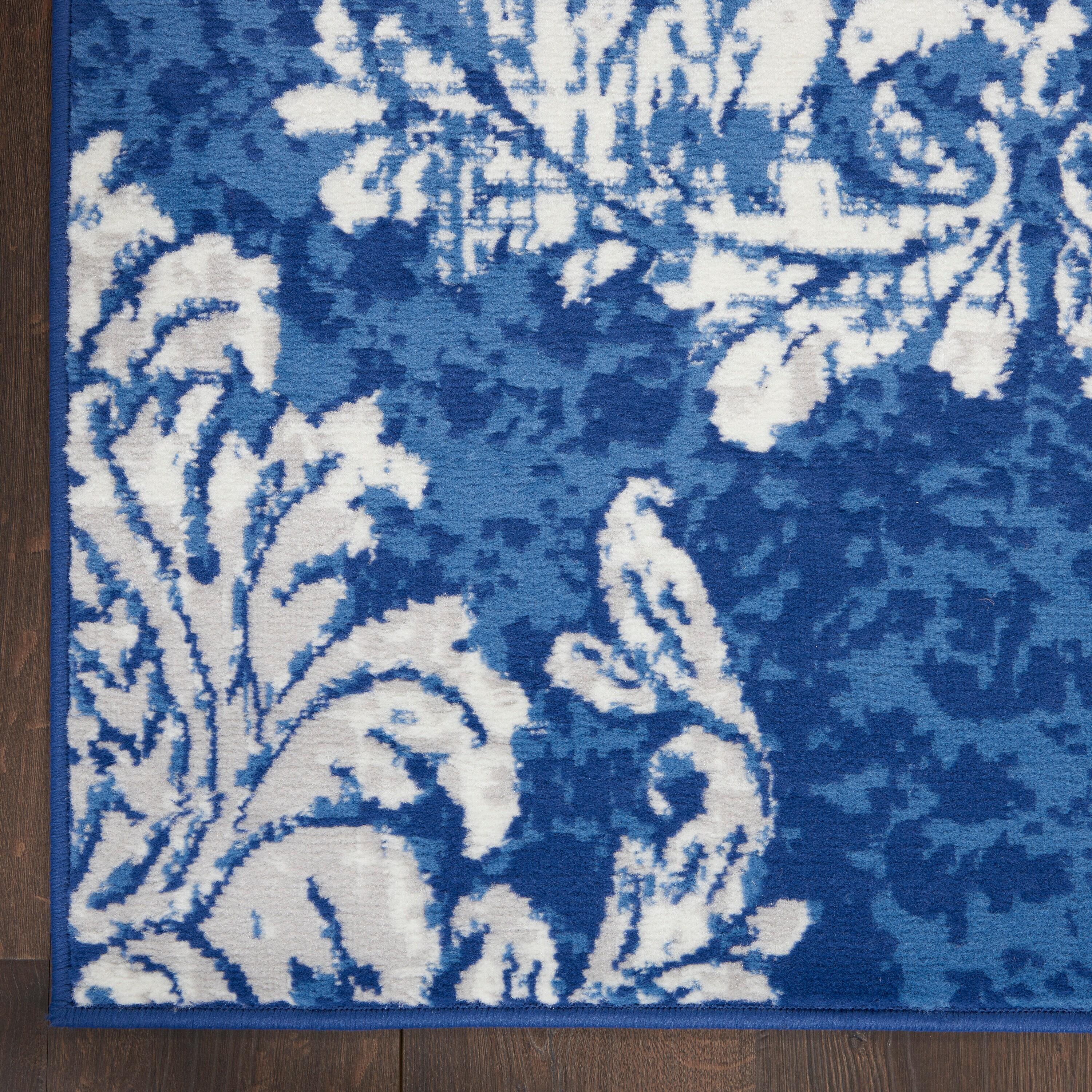 Nourison Whimsicle WHS11 Indoor only Area Rug - Navy Ivory 8' x 10'