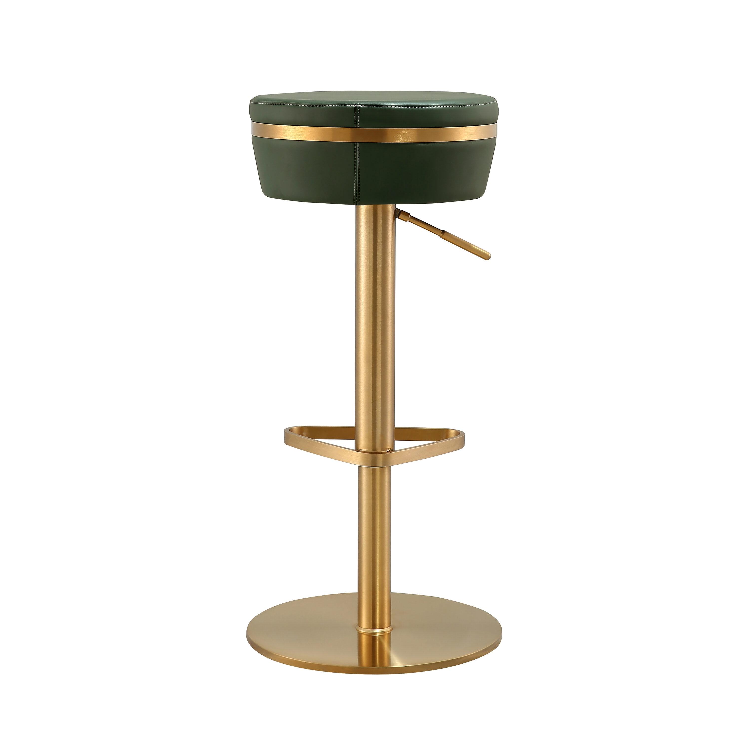 Astro Performance Vegan Leather Adjustable Stool Green Adjustable