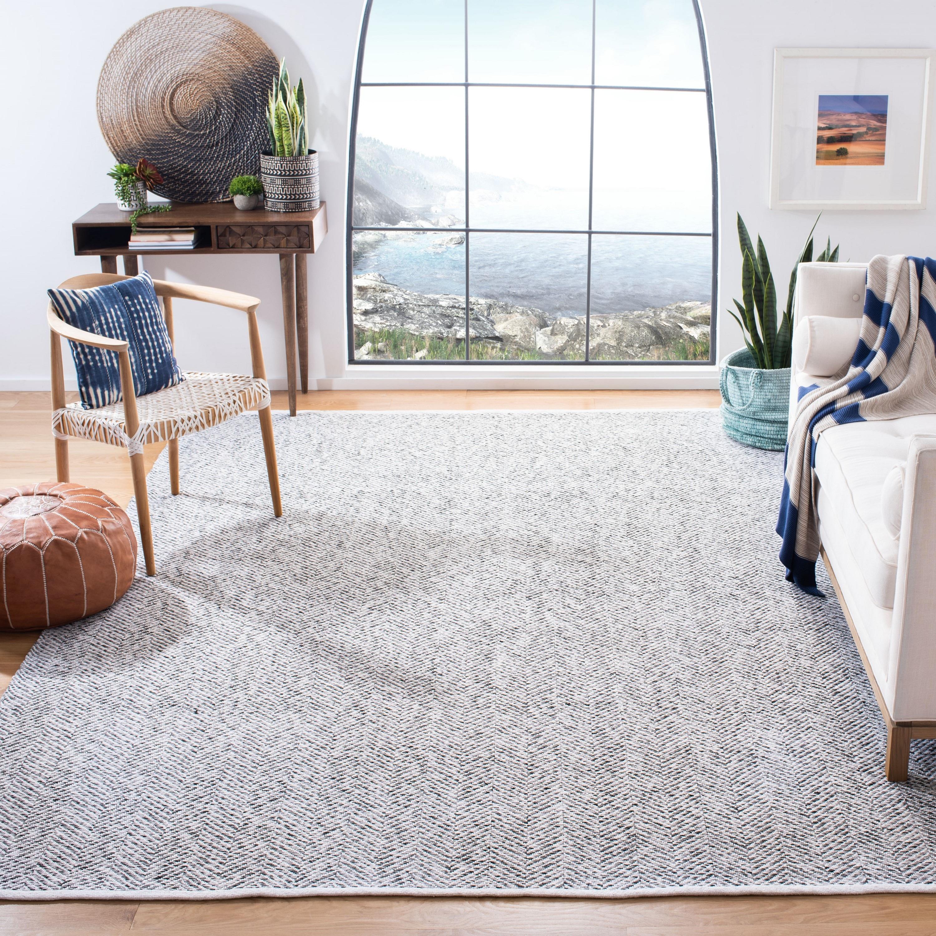 Nantucket NAN144 Hand Loomed Area Rug - Charcoal - 8'9"x11'9" - Safavieh.