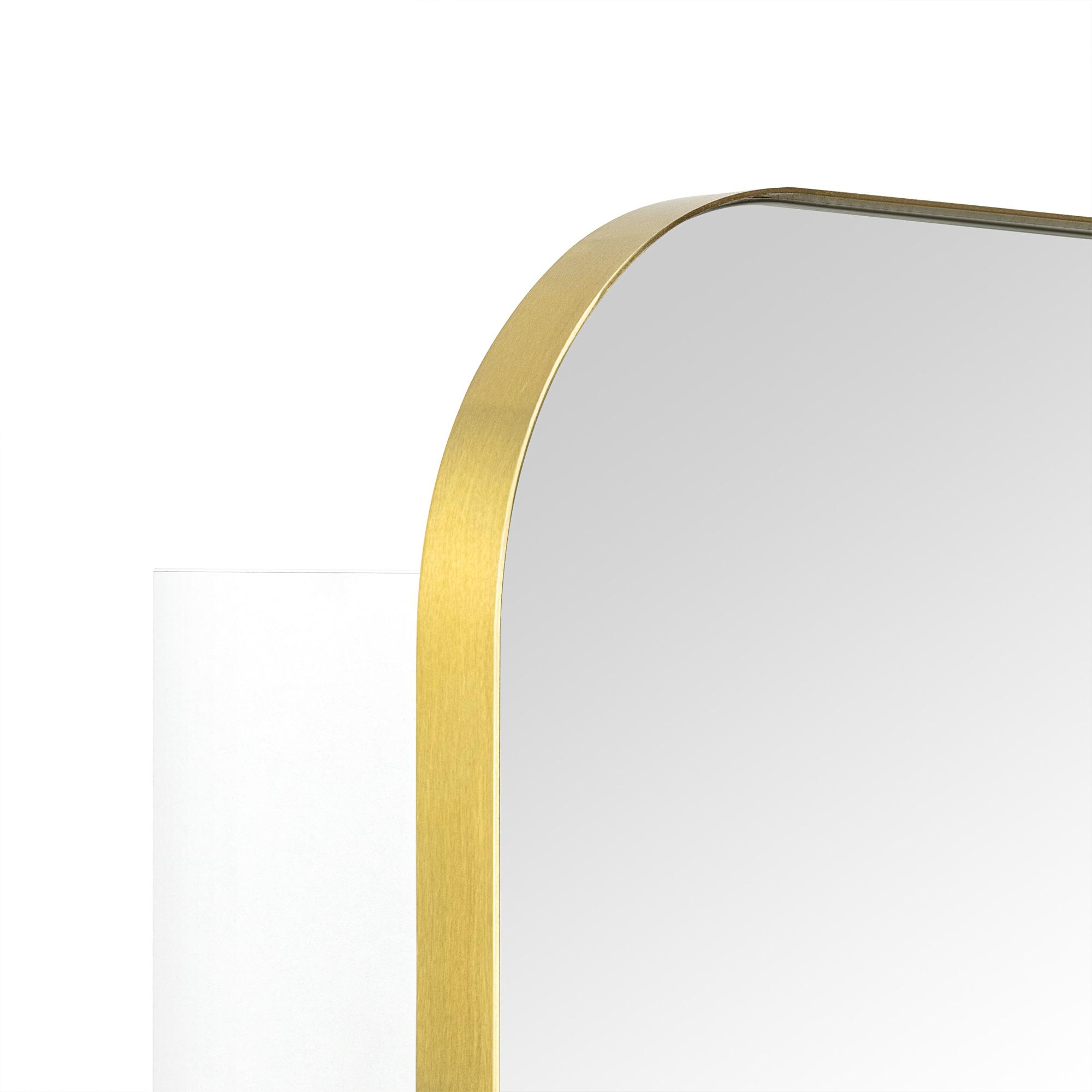 TEHOME Gold Surface and Recessed Mount Rectangular Stainless Steel Metal Framed Bathroom Medicine Cabinet with Mirror, 22'' W x 30'' H