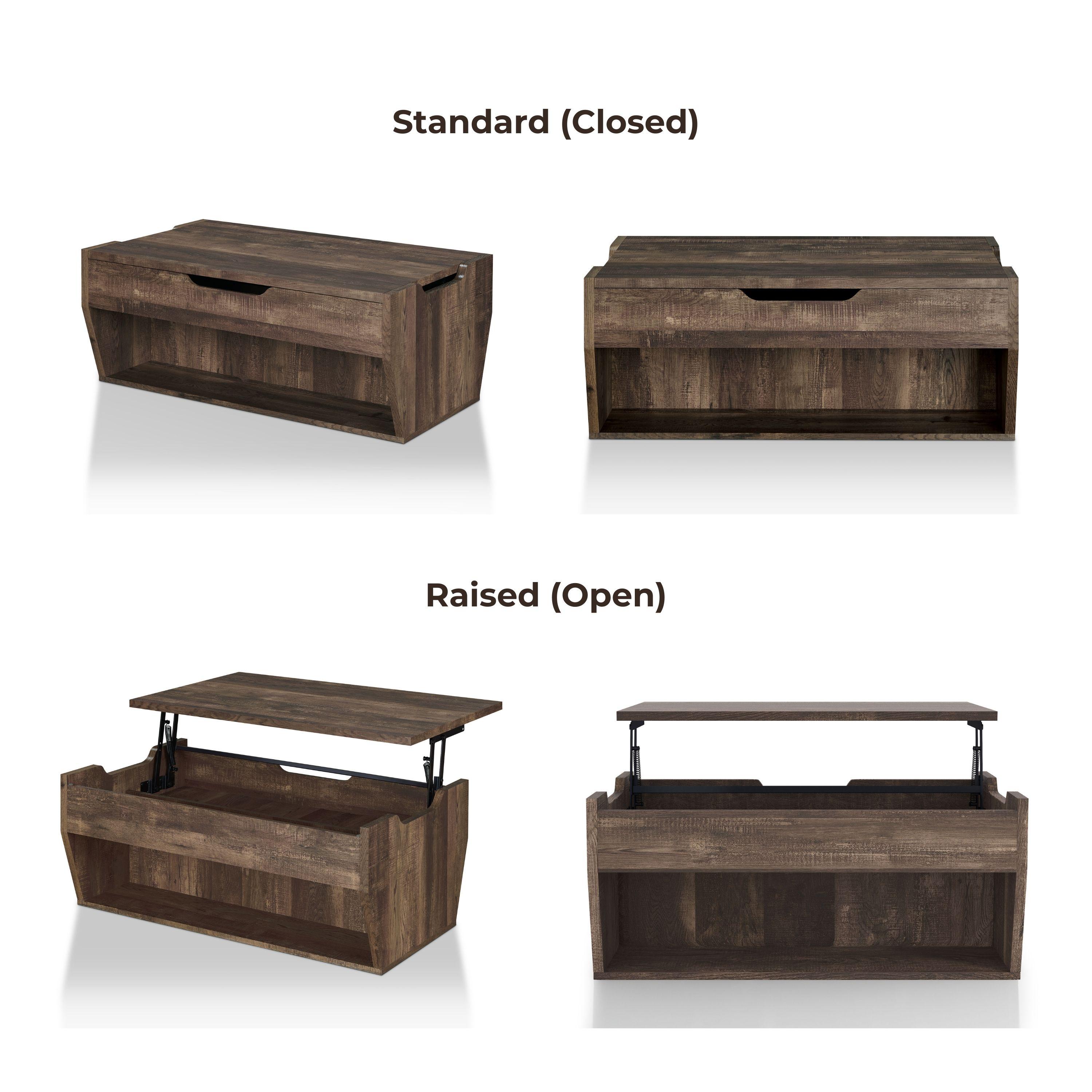 Furniture of America Rere Rustic 41-inch Wood Lift-top Coffee Table by  Reclaimed Oak Reclaimed,Oak Finish