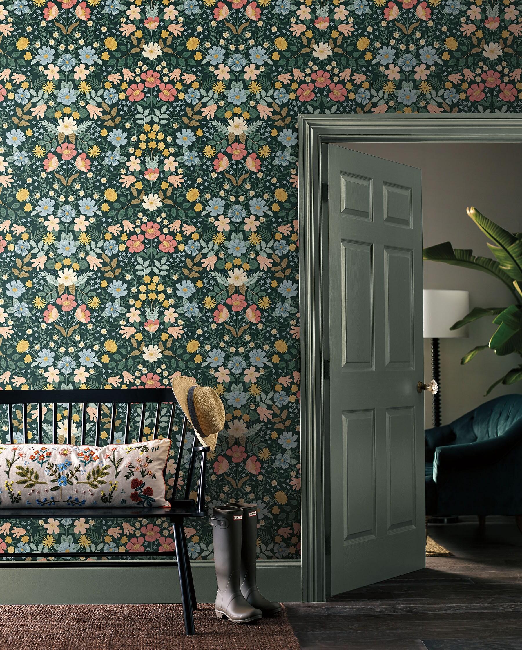 Bramble Garden 20" L x 27" W Peel and Stick Wallpaper Roll