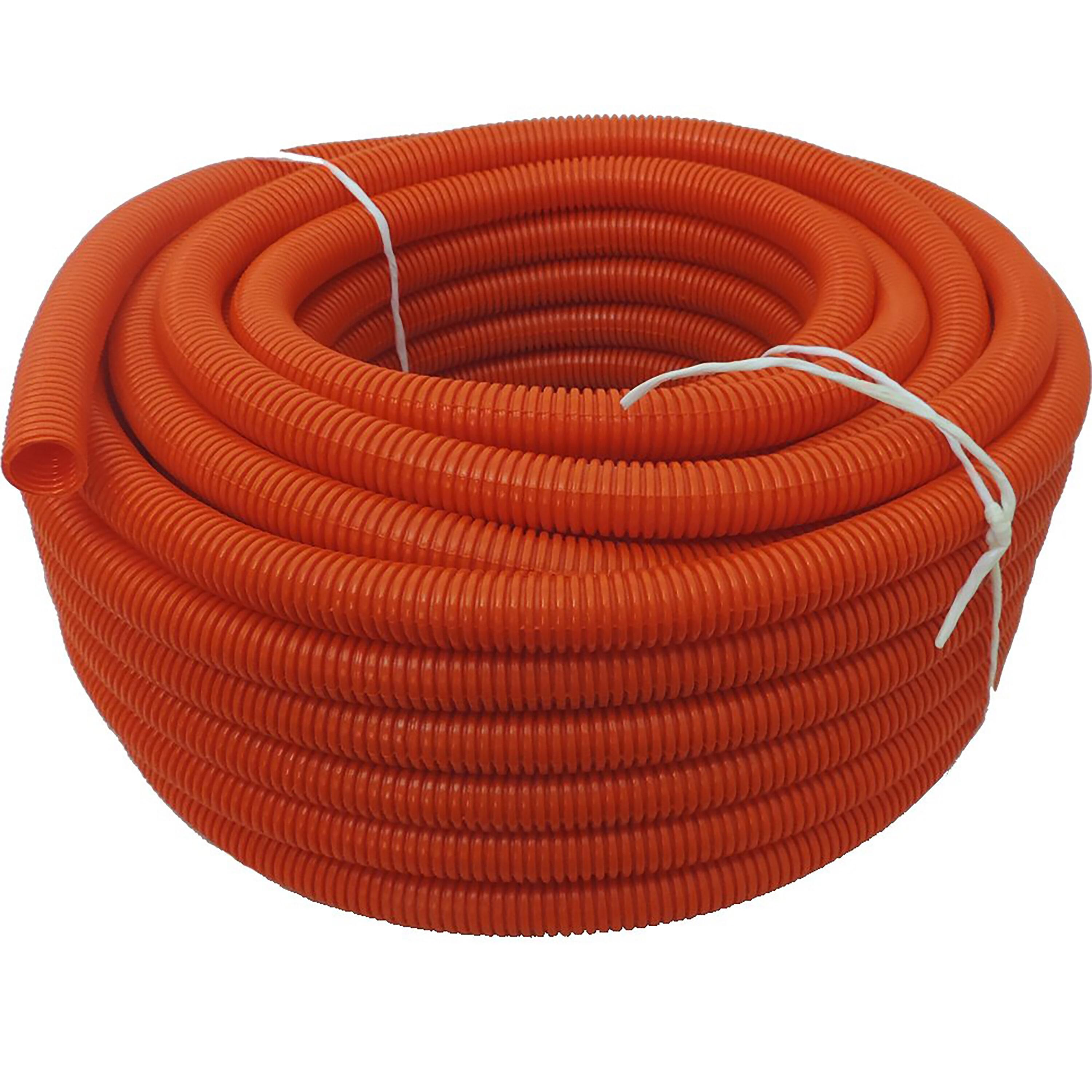 100 ft Orange Flexible Corrugated PVC Tubing Wire Loom