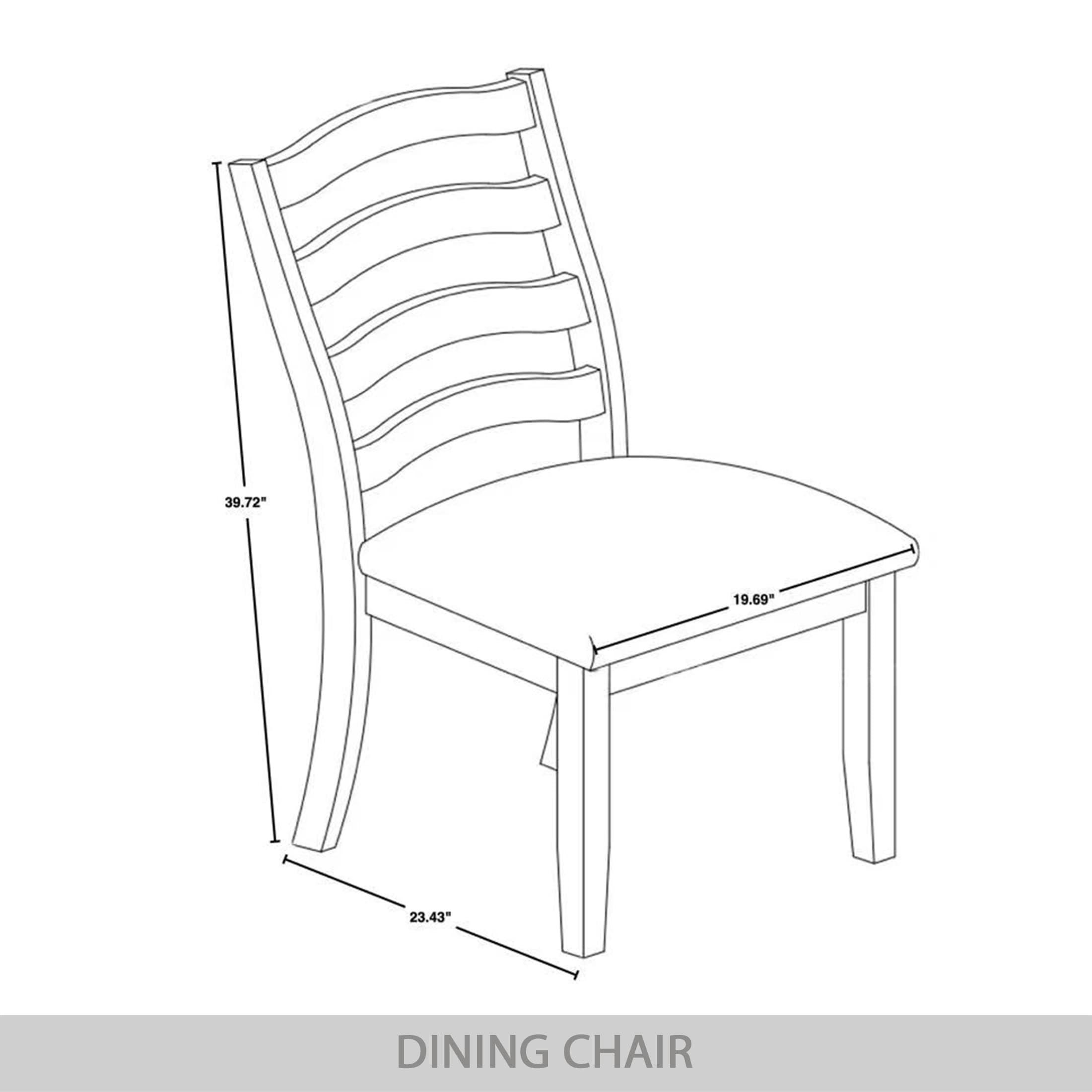 ChaletPosh Brown Wooden Dining Chair With Warm Grey Cover (Set of 2)