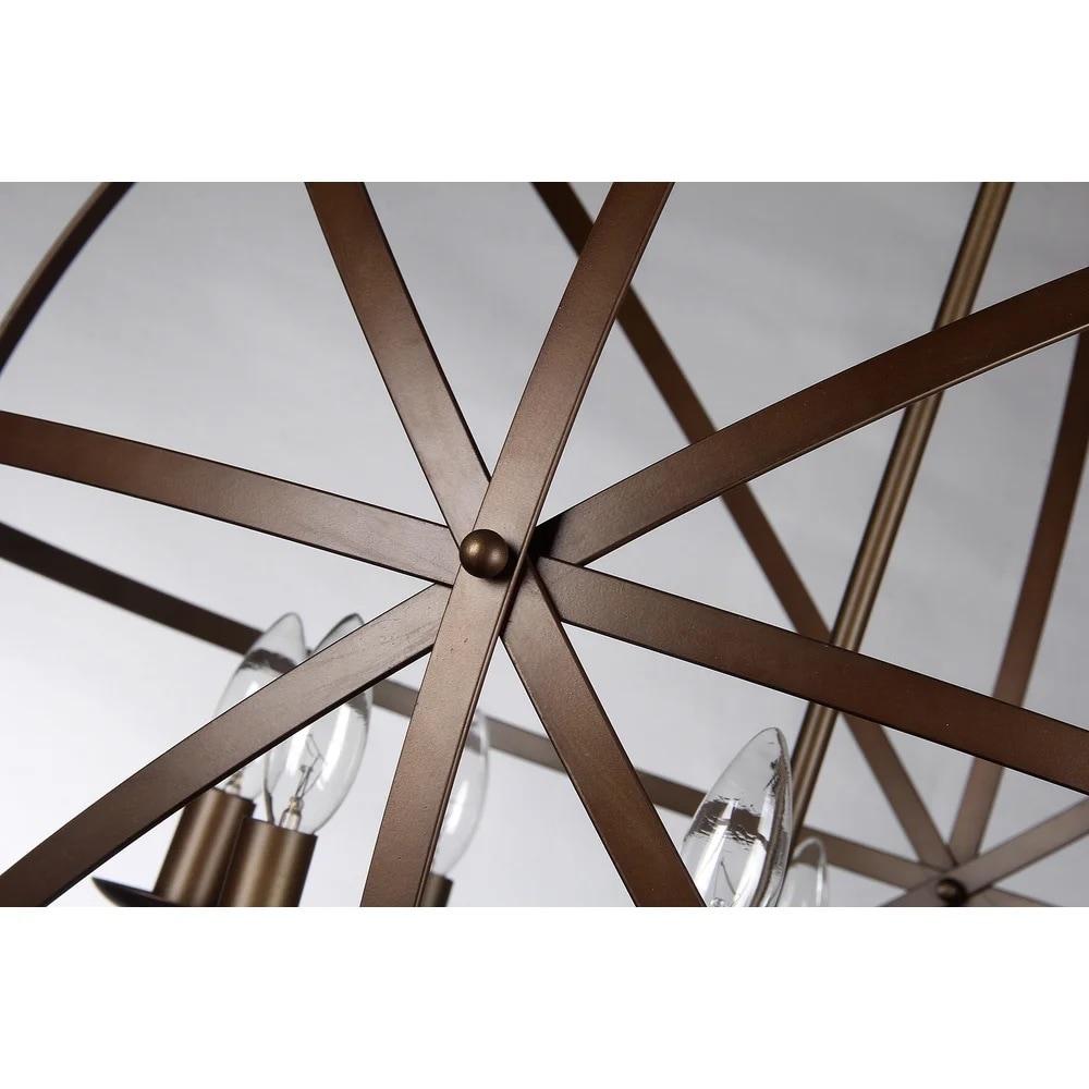 Warehouse of Tiffany Jossie 8-light Crystal 30-inch Bronze-finish Chandelier - 22" x 21" x 21"