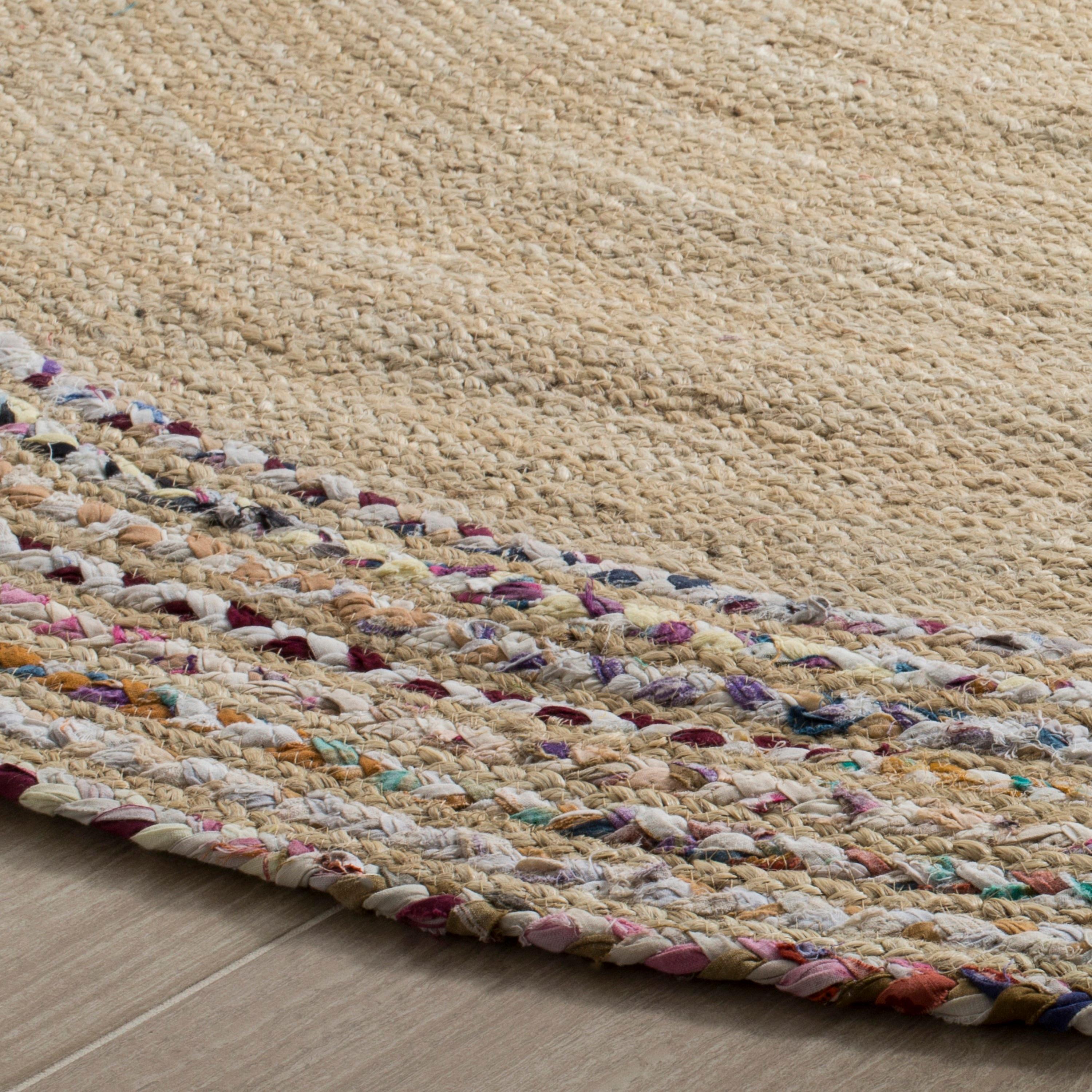 Cape Cod CAP207 Hand Woven Area Rug - Ivory/Light Beige - 4' Round - Safavieh.