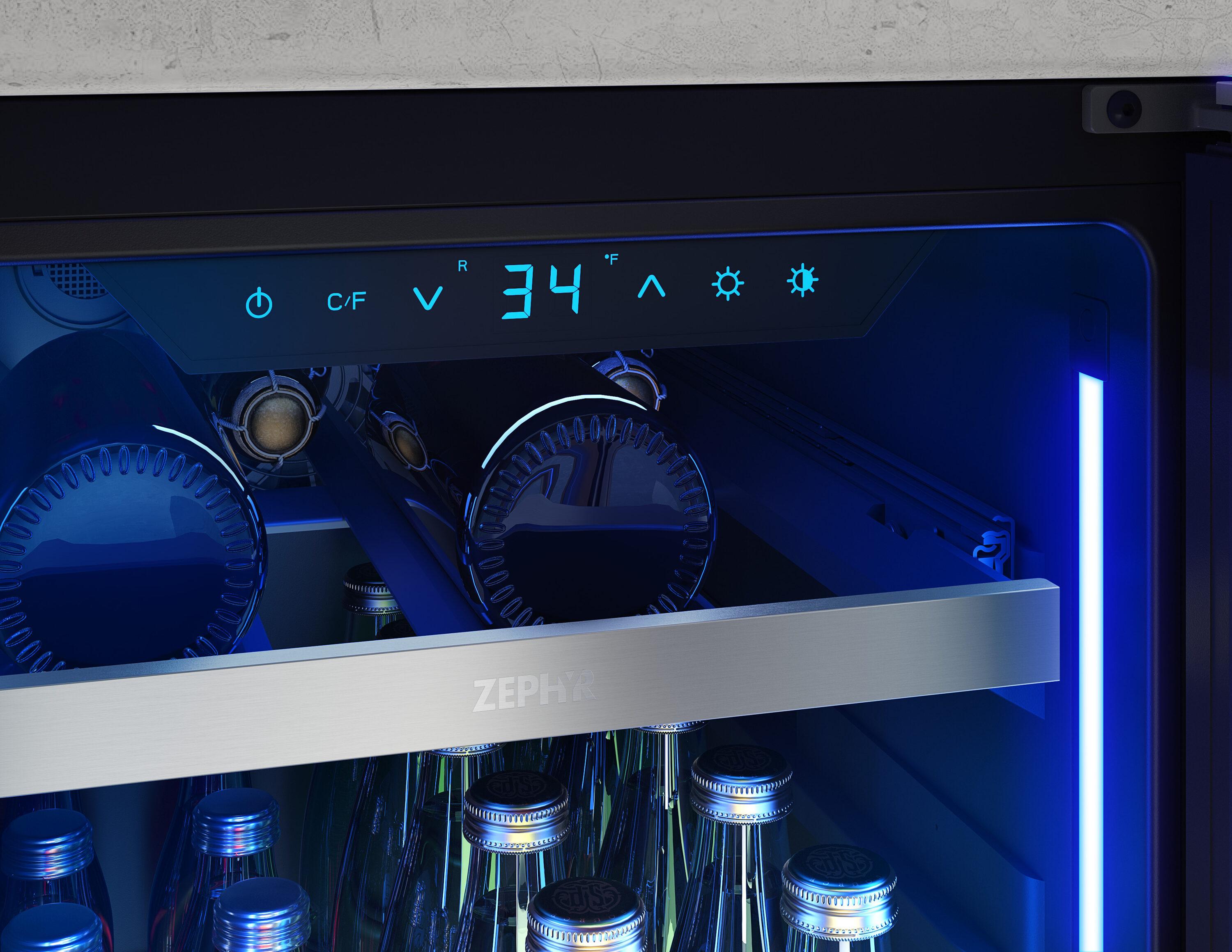 Zephyr Zephyr Presrv 15" 4-Bottle and 64-Can Single Zone Beverage Cooler