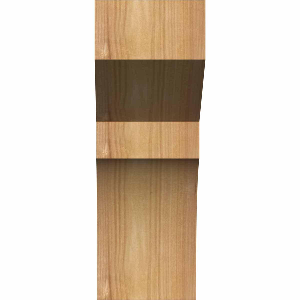 3 1/2"W x 6"D x 10"H Monterey Smooth Corbel, Western Red Cedar