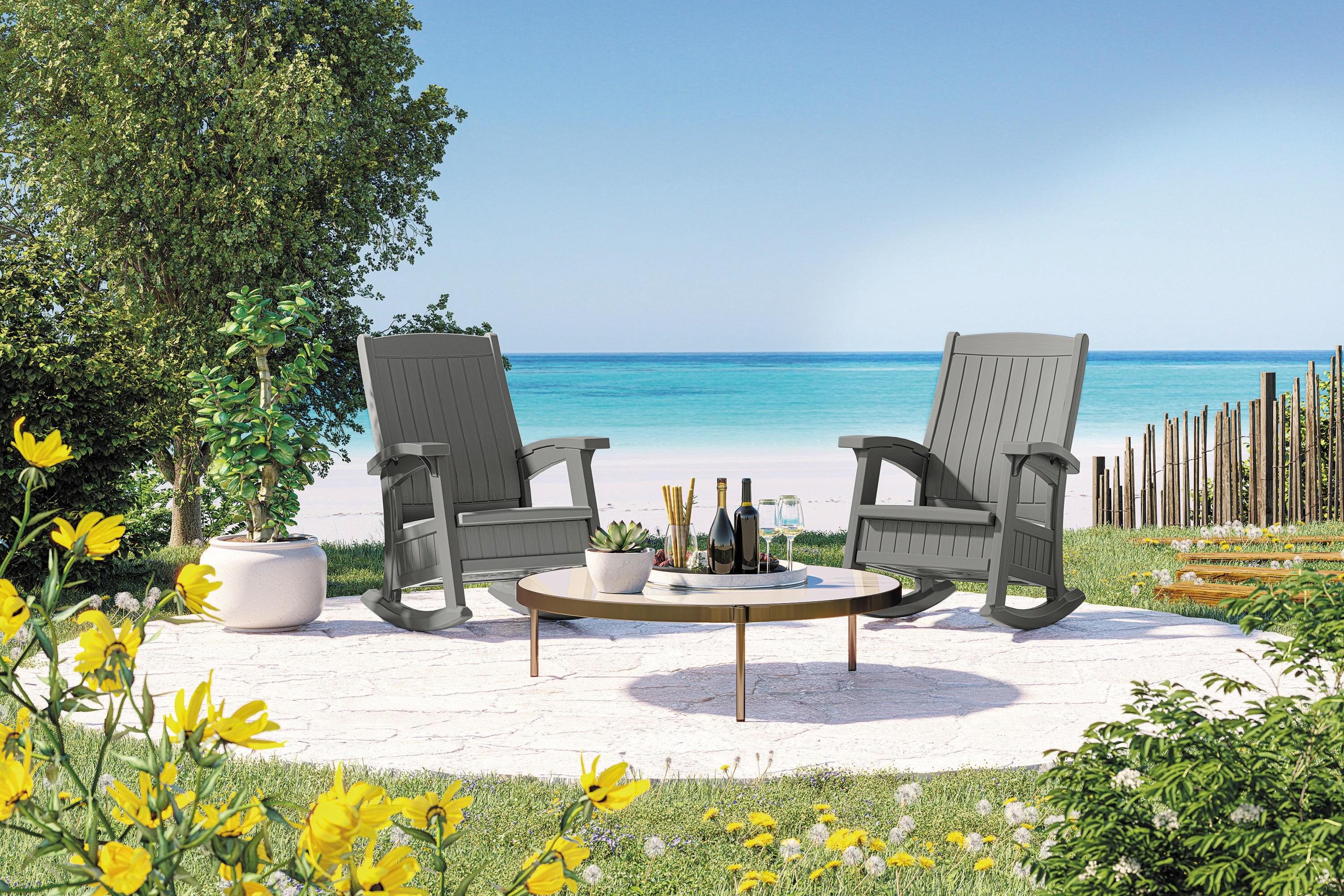 Suncast Suncast Outdoor Rocking Chair with Storage