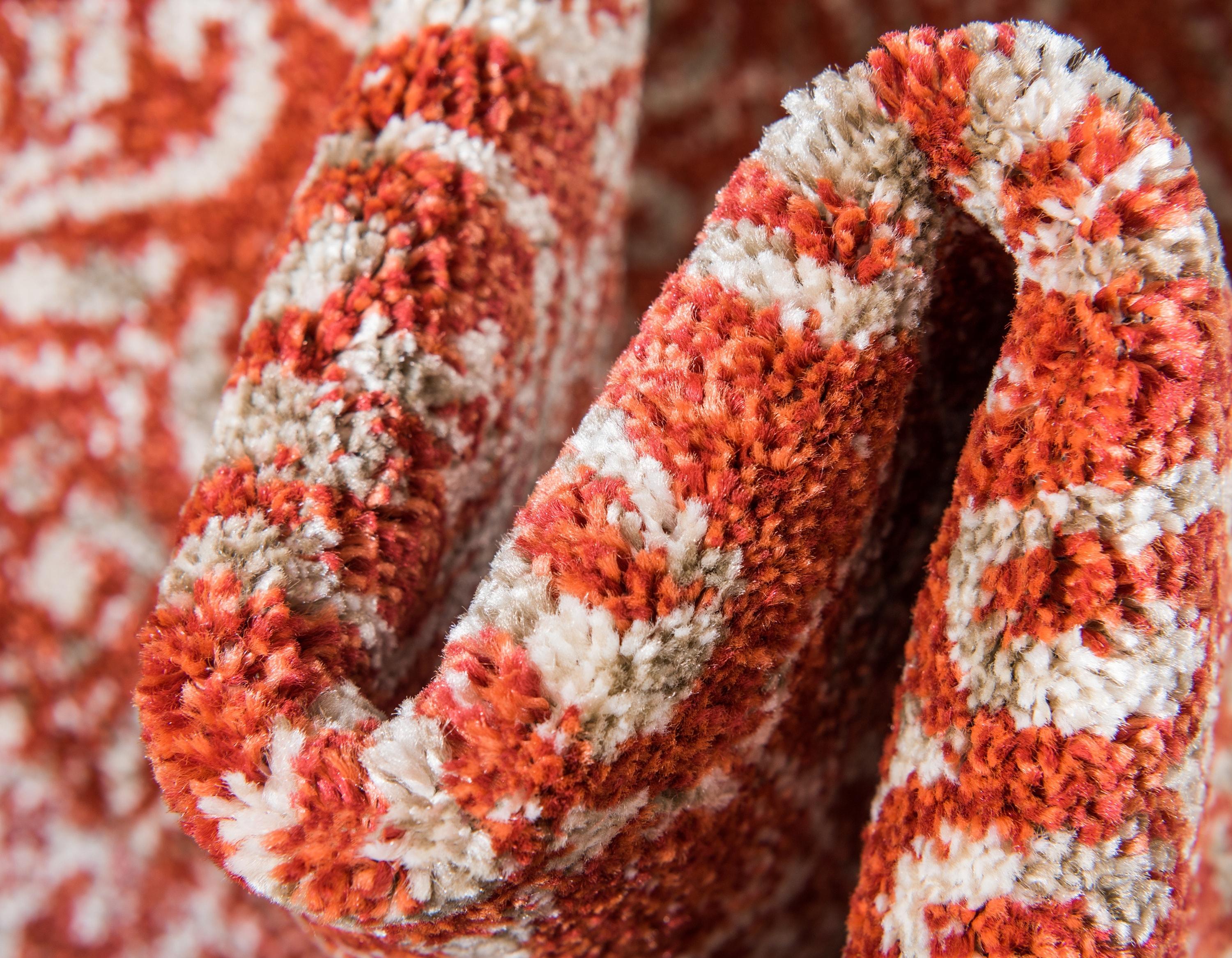 Unique Loom Del Mar Collection Area Rug - Jennifer (10' x 13' 1" Rectangle Red/Beige)